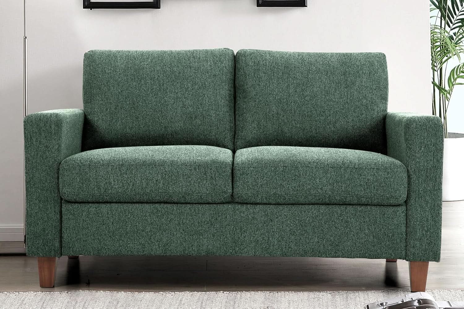 Green Mid Century Modern Couch and Loveseat Set for Small Spaces from PriceLows™