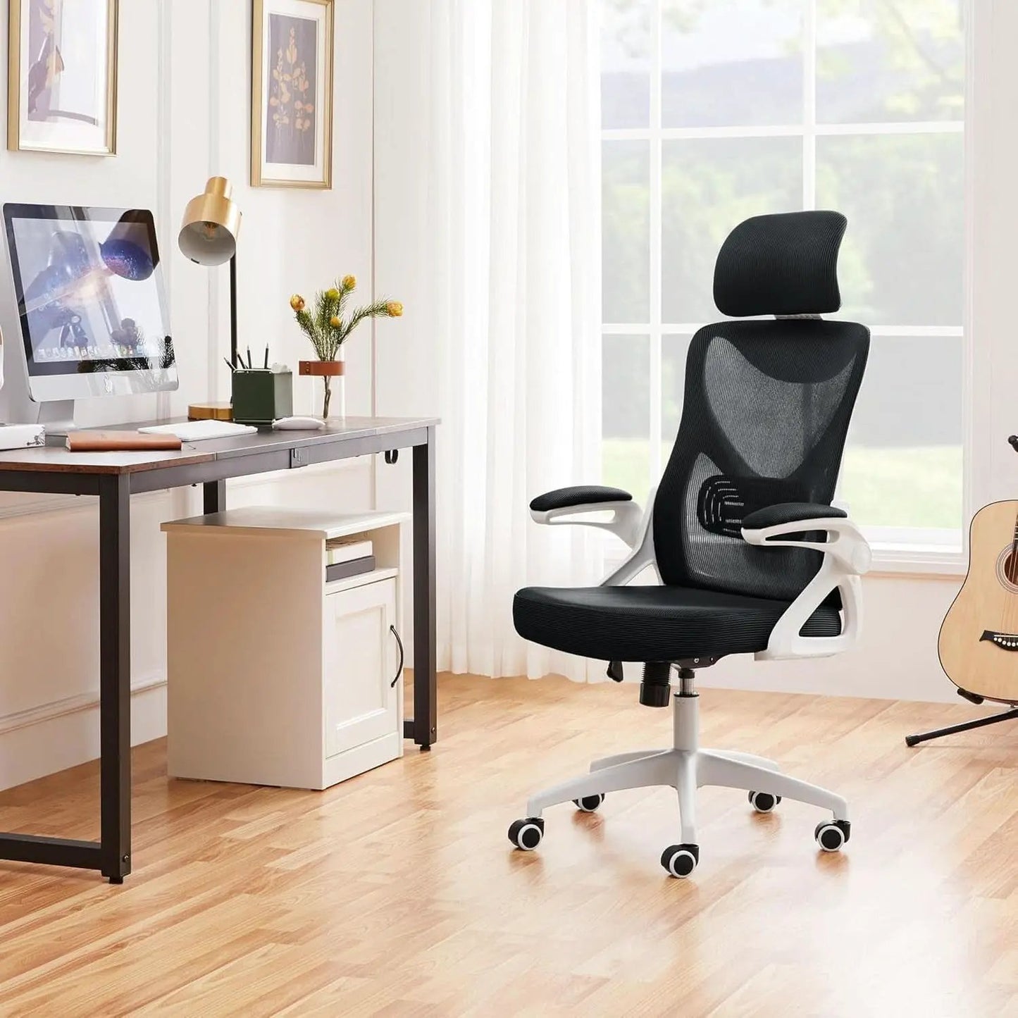 Ergonomic Mesh Office Chair High Back White And Black from PriceLows™