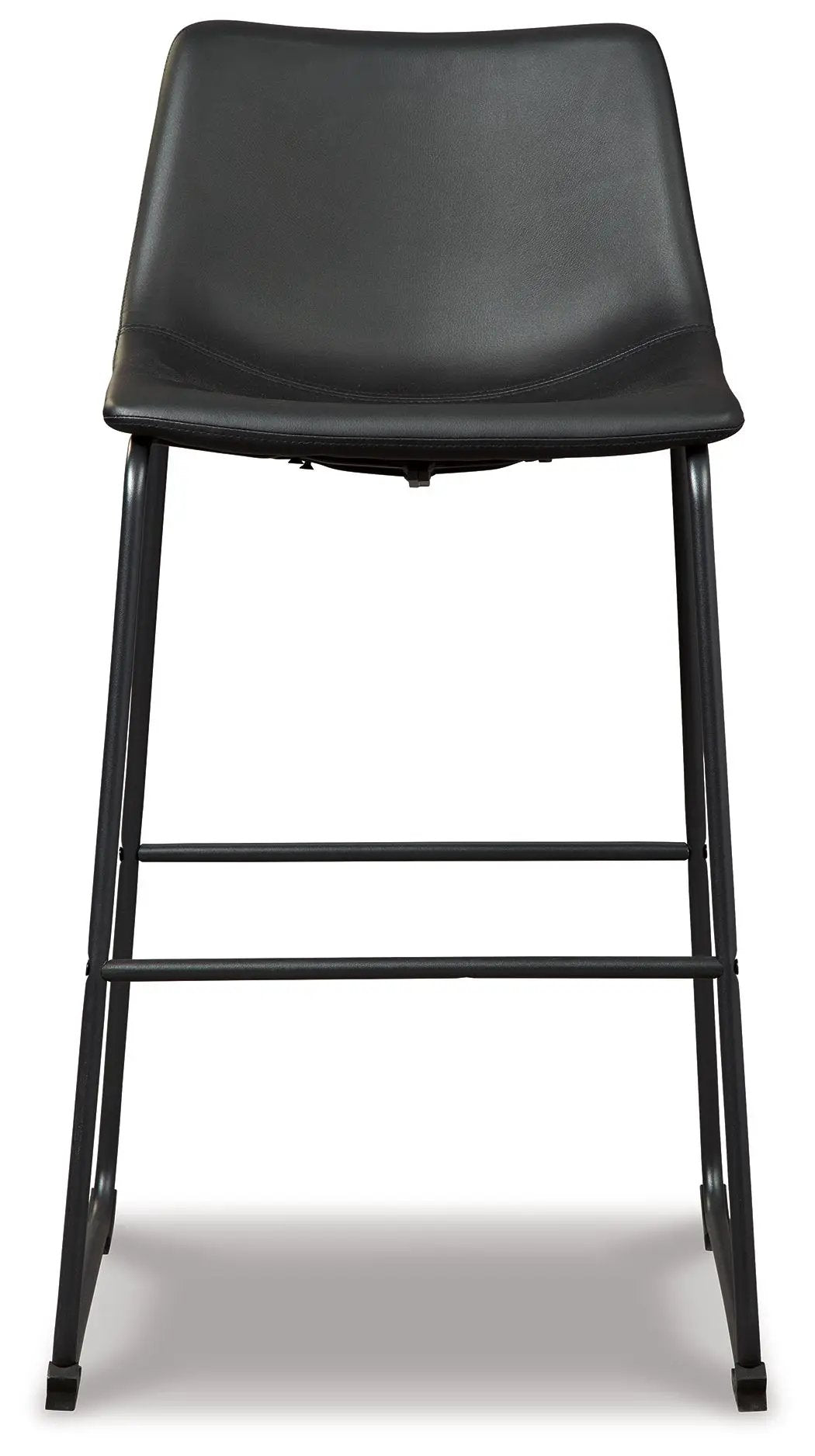 Centiar Upholstered Barstool | Set Of 2 | Contoured Bucket Seat | Tubular Metal Base
