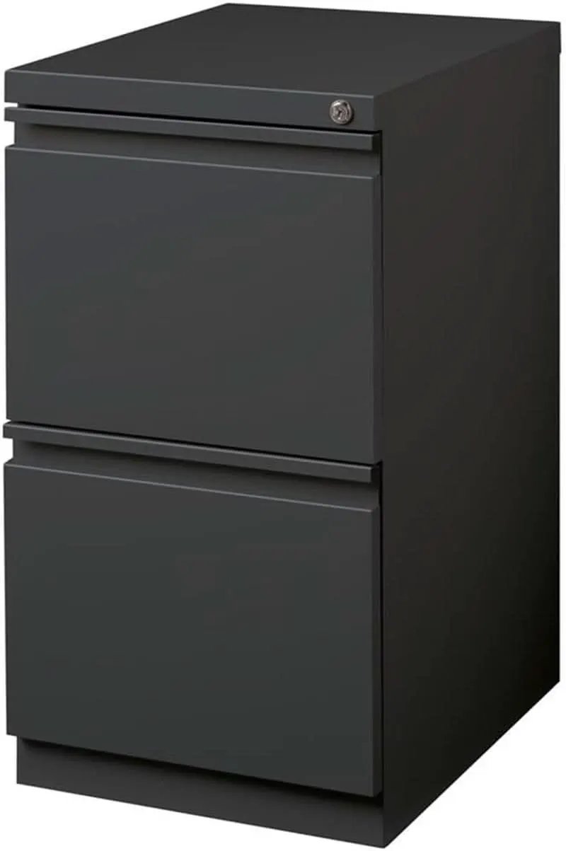 Two Drawer 27.75in Charcoal Metal Filing Cabinet Lockable from PriceLows™