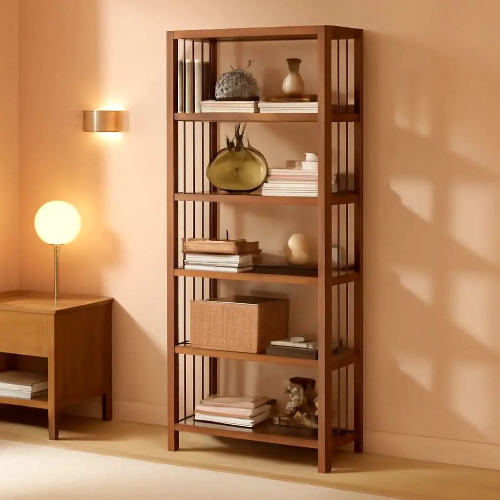 Chestnut Three Shelf Stackable Bookcase Solid Wood from PriceLows™