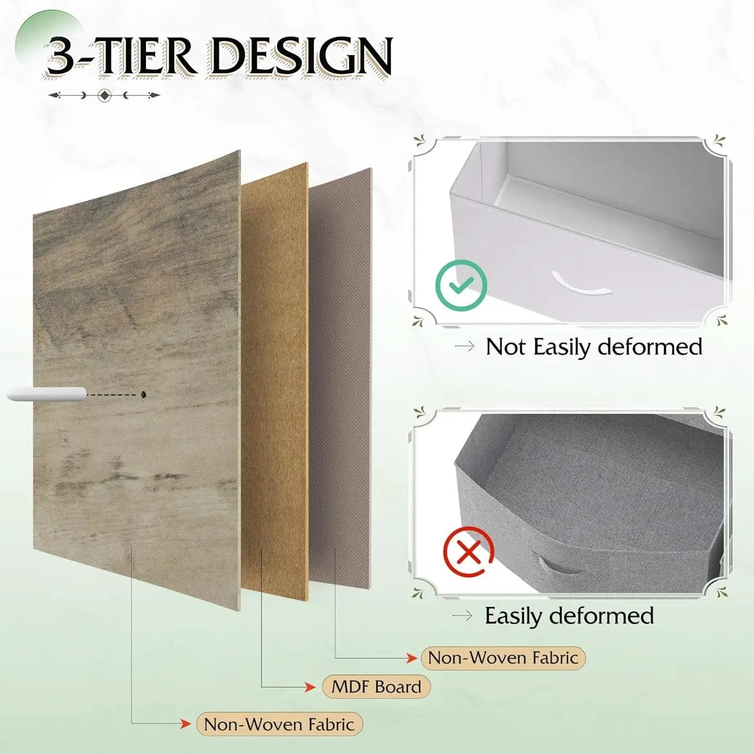 Tall Fabric Dresser Storage Tower 11 Drawer Greige Bedroom from PriceLows™