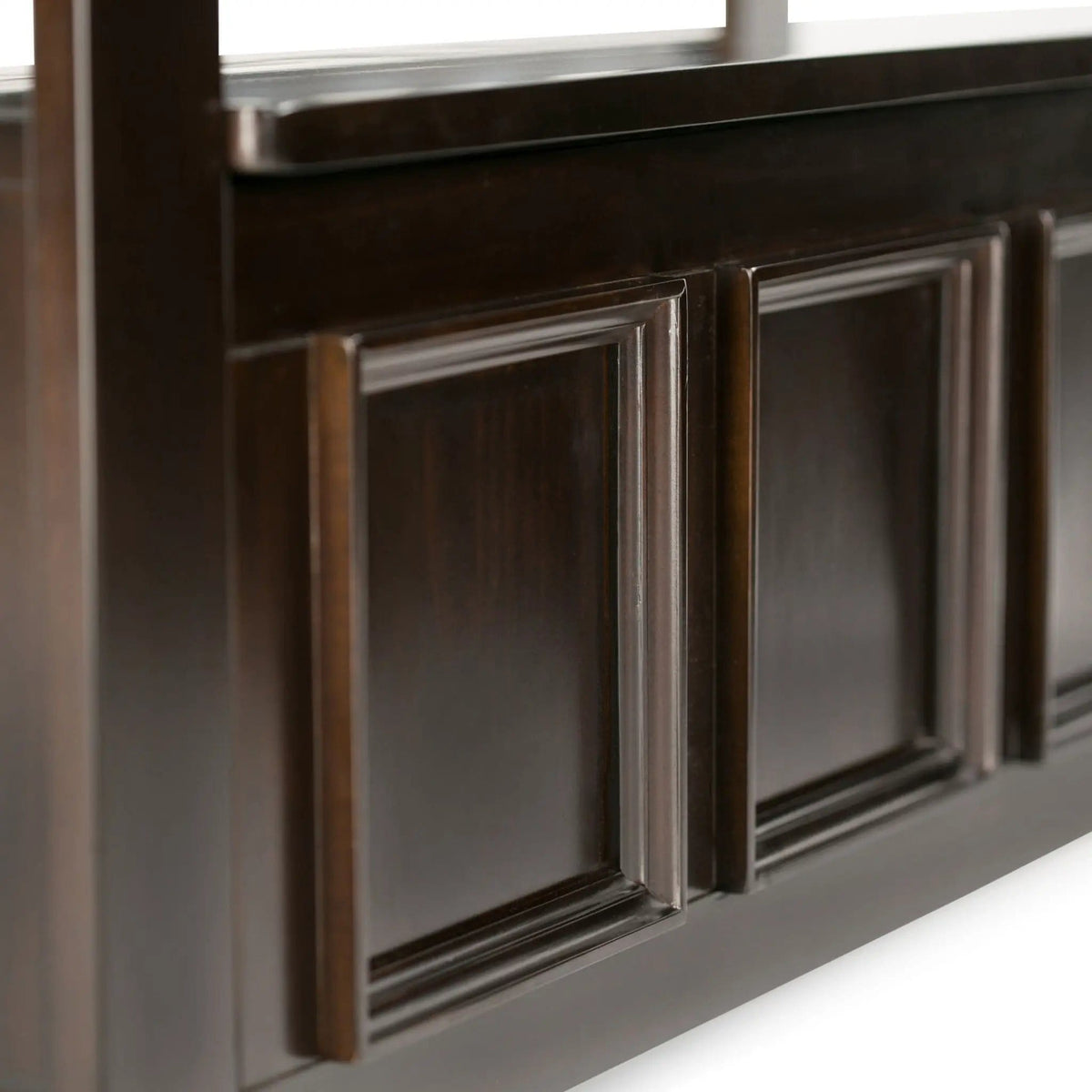 Amherst Entryway Storage Bench | 48 x 17 x 28 in | Solid Wood | Hickory Brown