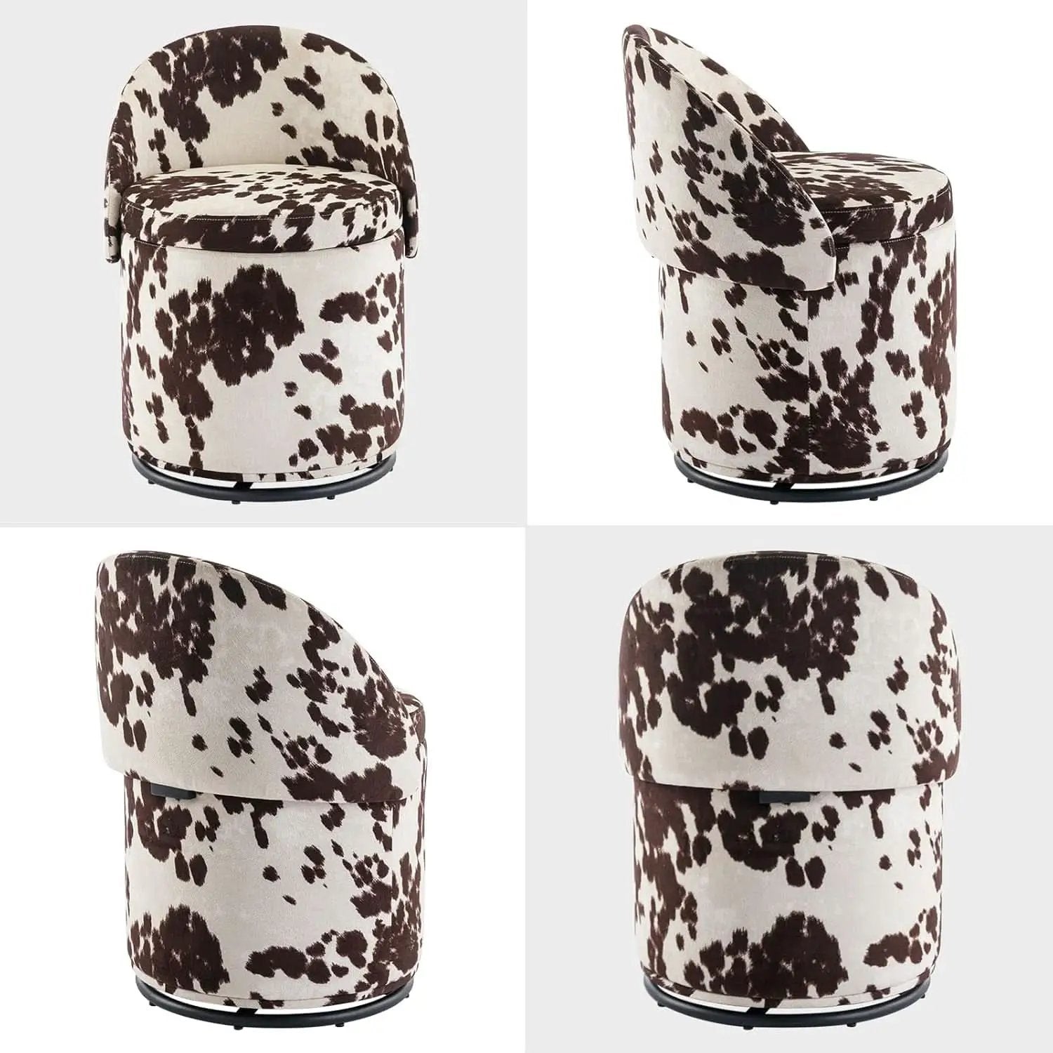 Rotating Brown Storage Ottoman With Hidden Compartment from PriceLows™