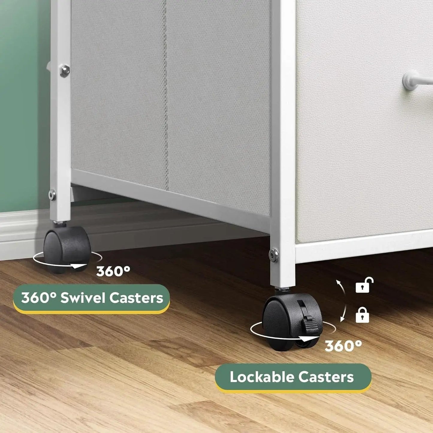 Mobile File Cabinet With 3 Drawers Rolling In White from PriceLows™