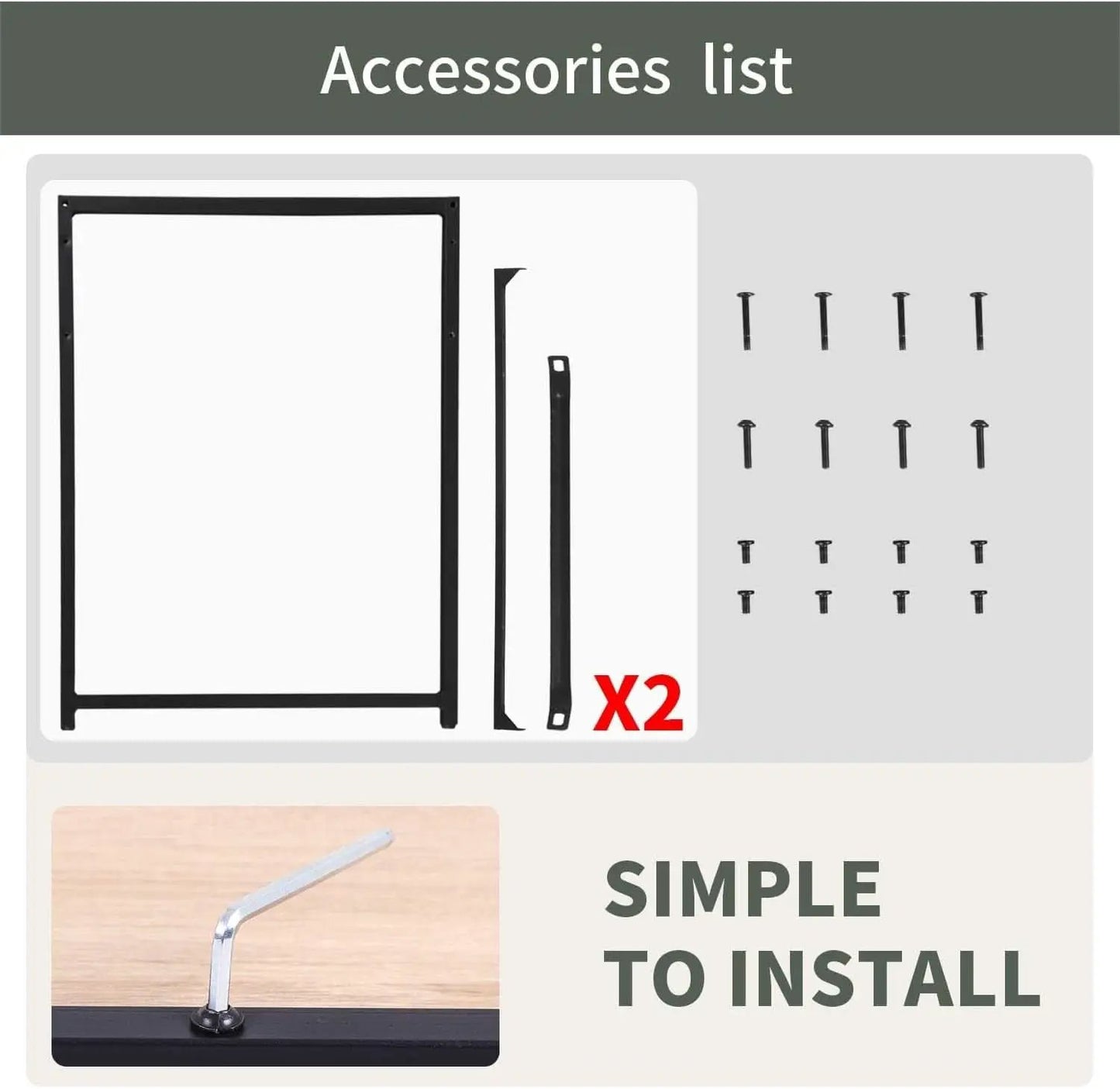 47.2-Inch Computer Desk With Metal Frame For Home Office from PriceLows™
