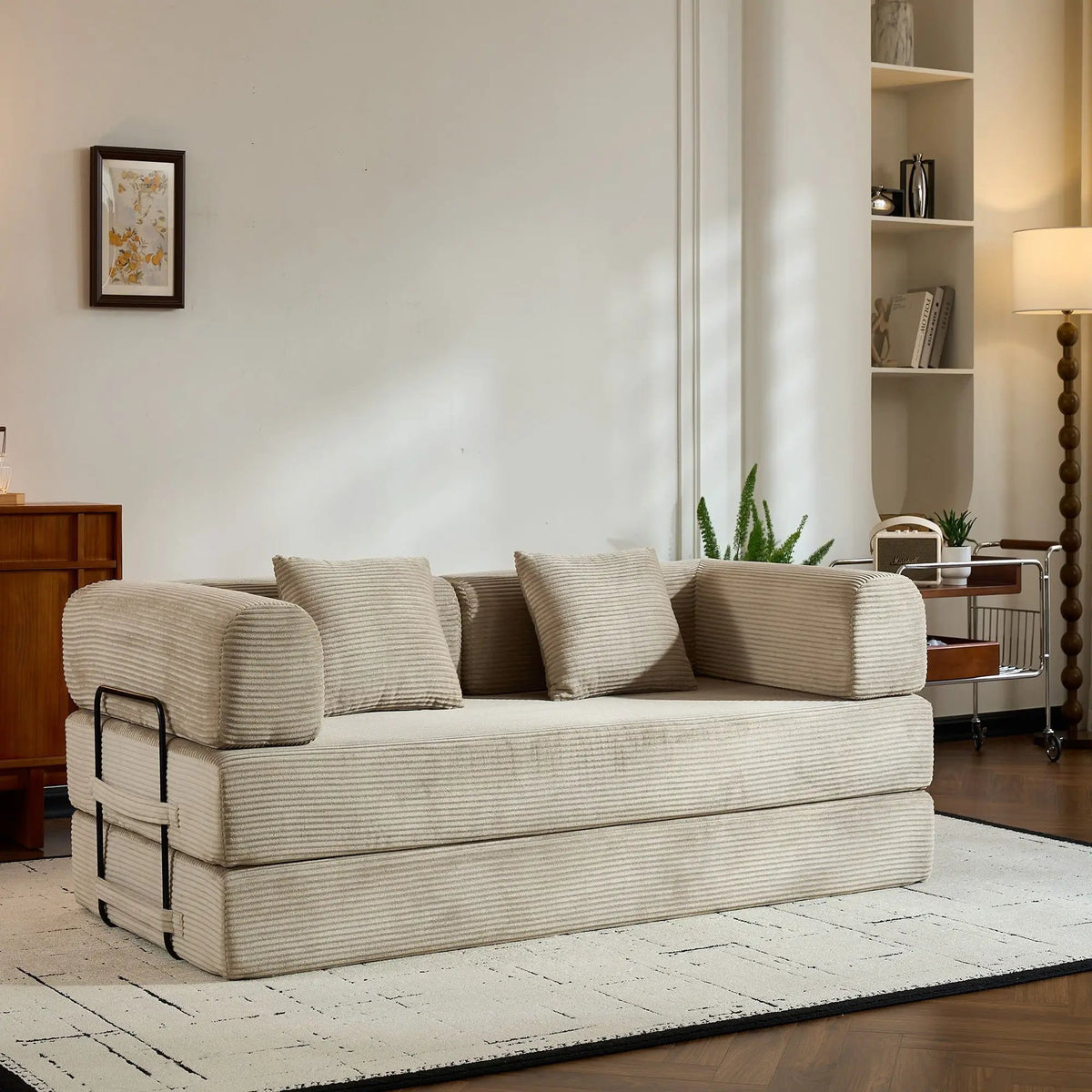 Convertible Sleeper Sofa Bed | 35D High Density Foam | 4 In 1 Design