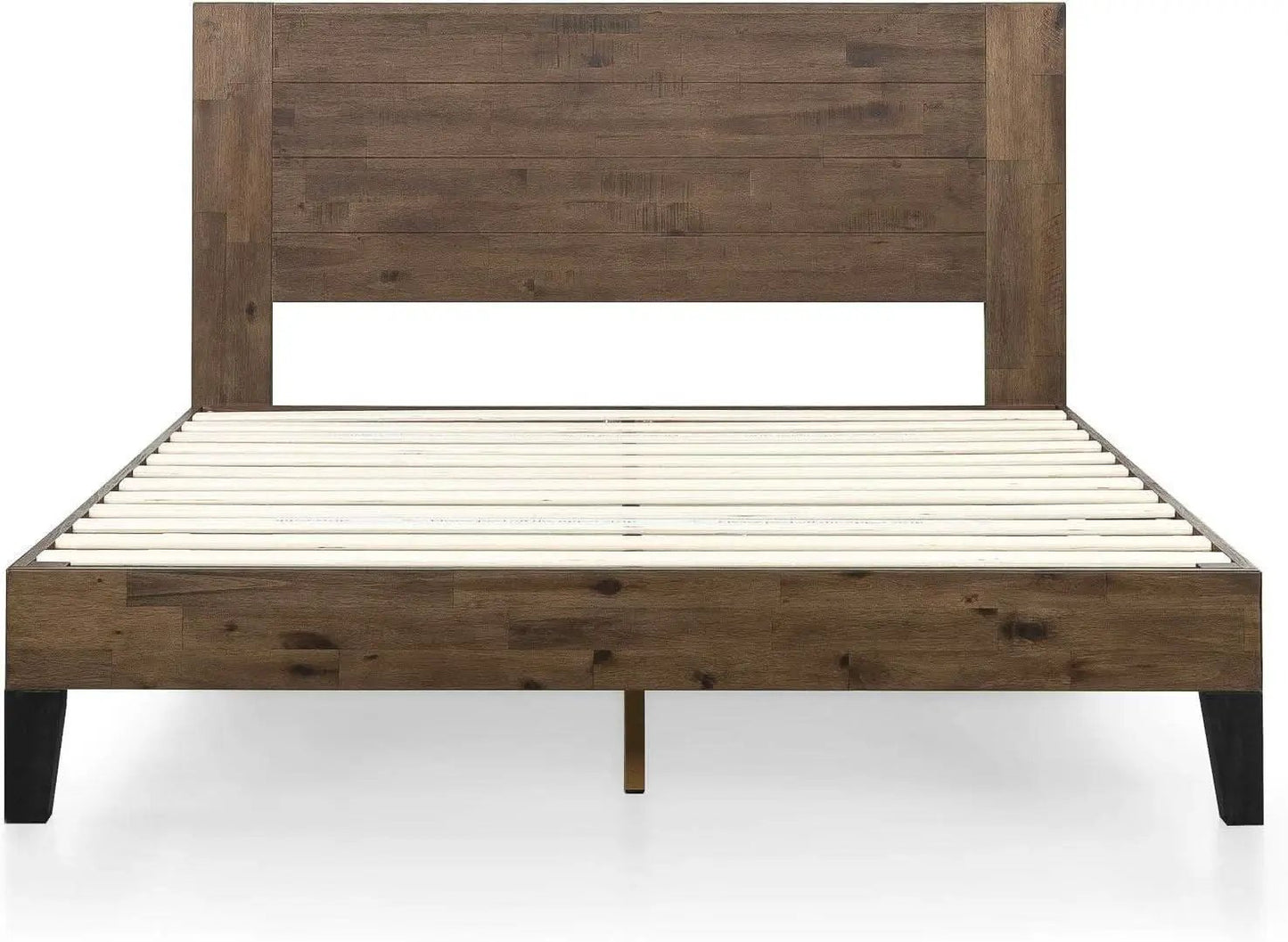 Queen Size Solid Wood Platform Bed Frame With Headboard from PriceLows™