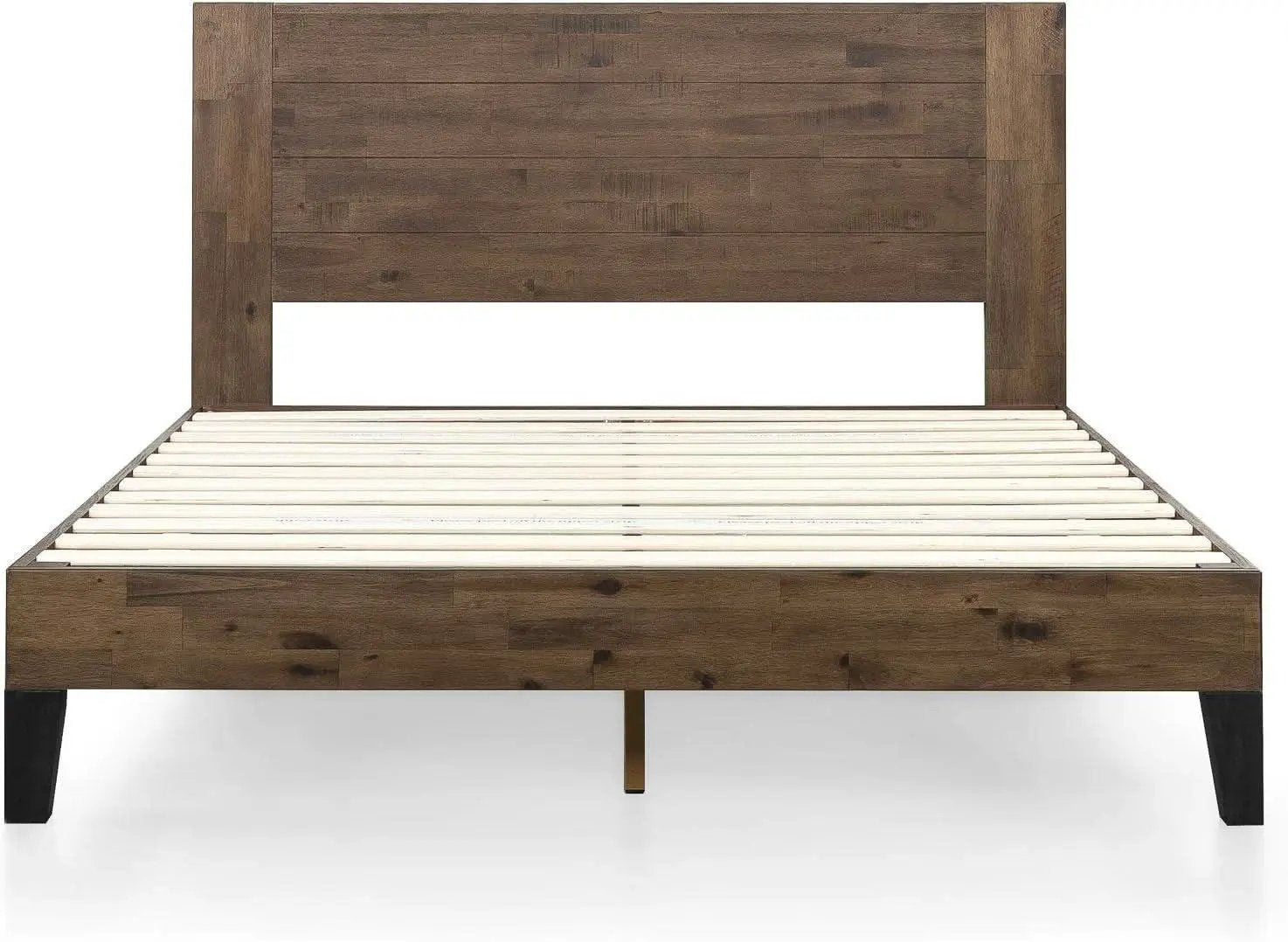 Queen Size Solid Wood Platform Bed Frame With Headboard from PriceLows™