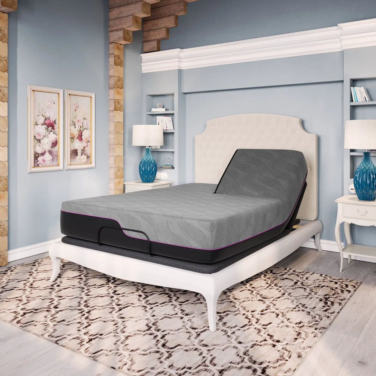 Cooling Memory Foam Mattress | 11 Inch Thick | Adjustable Incline | 750 Lb Capacity