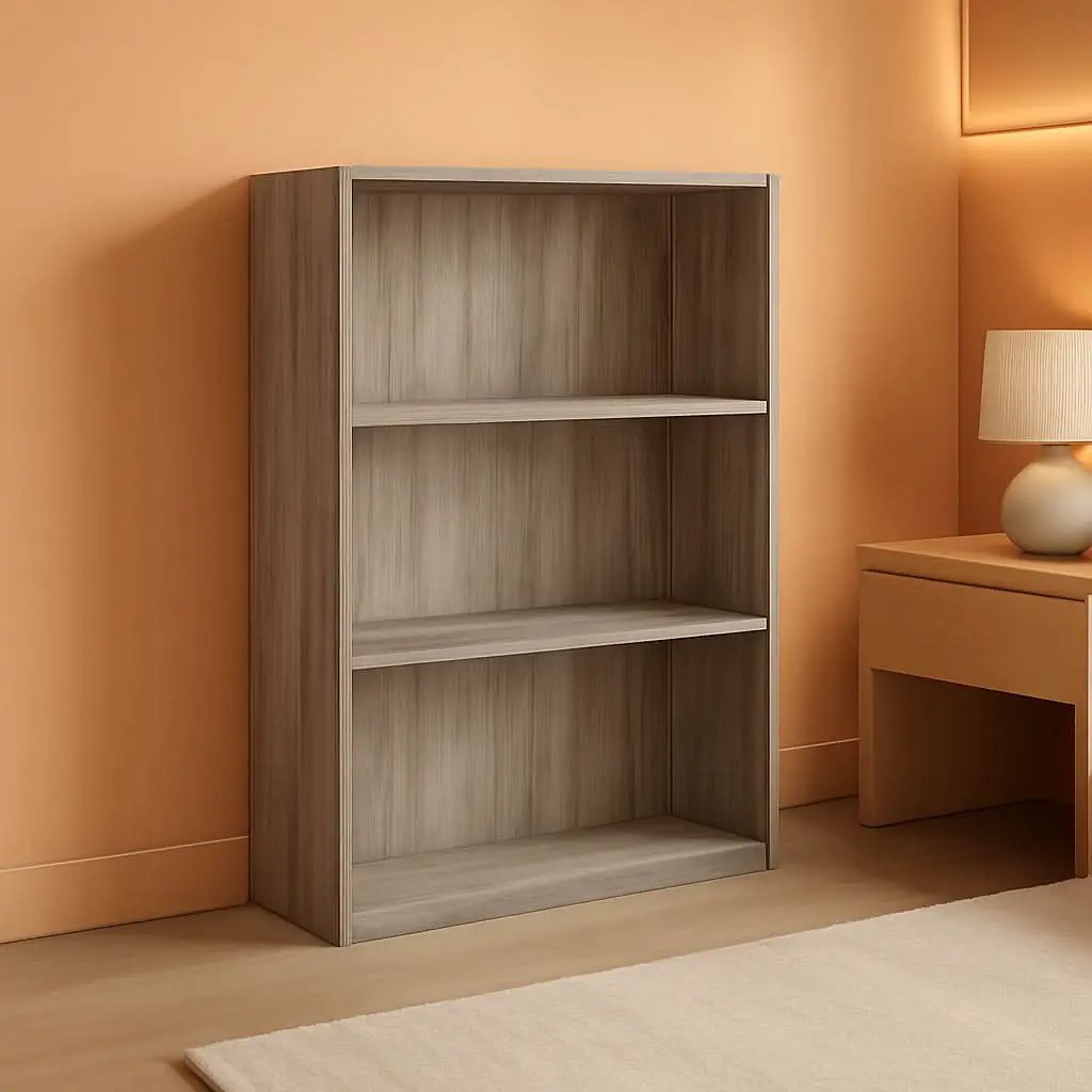 Pasir 3 Tier Open Shelf Bookcase Sonoma Oak Particle Board from PriceLows™