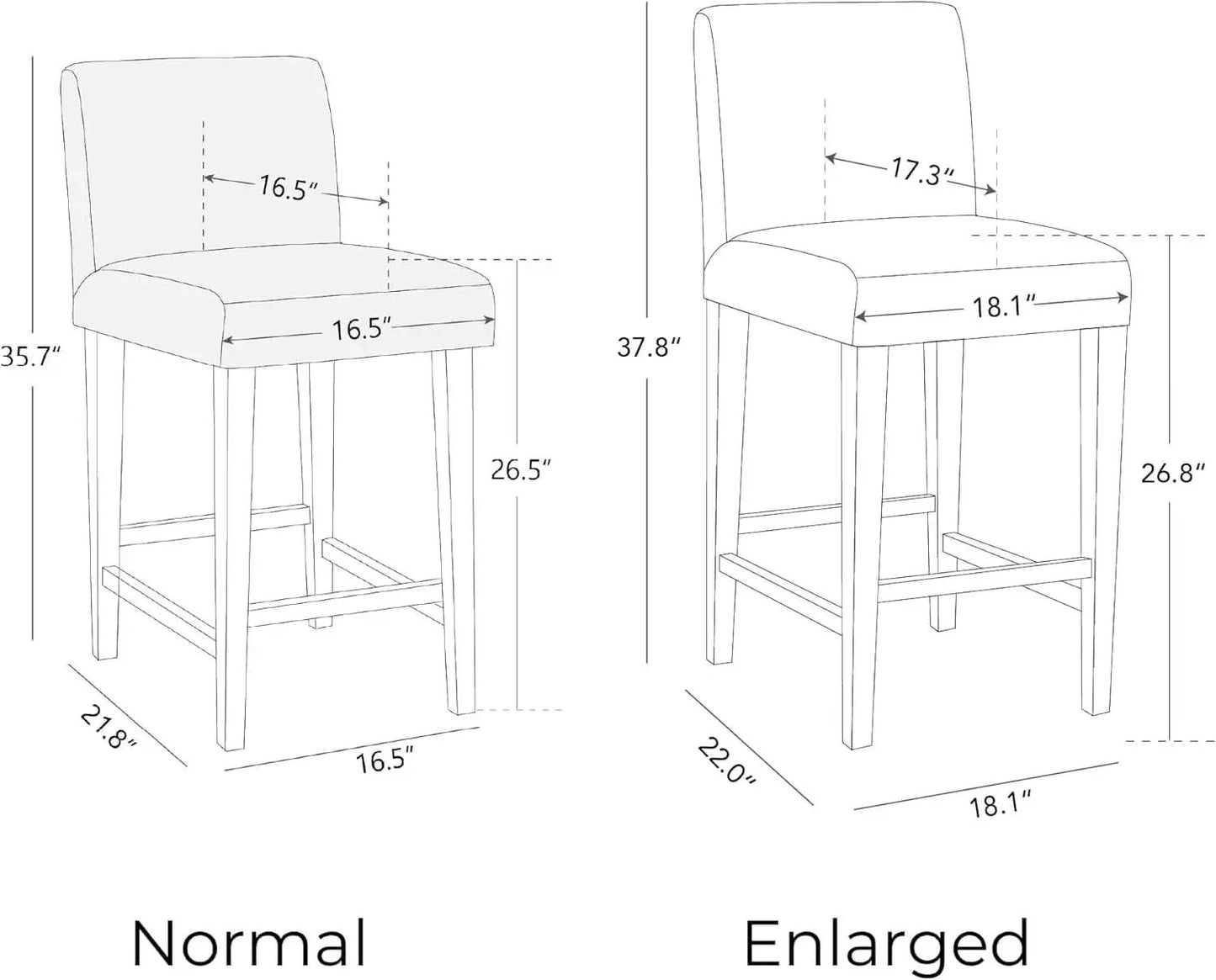 Comfortable Upholstered Bar Stools Set of Three from PriceLows™