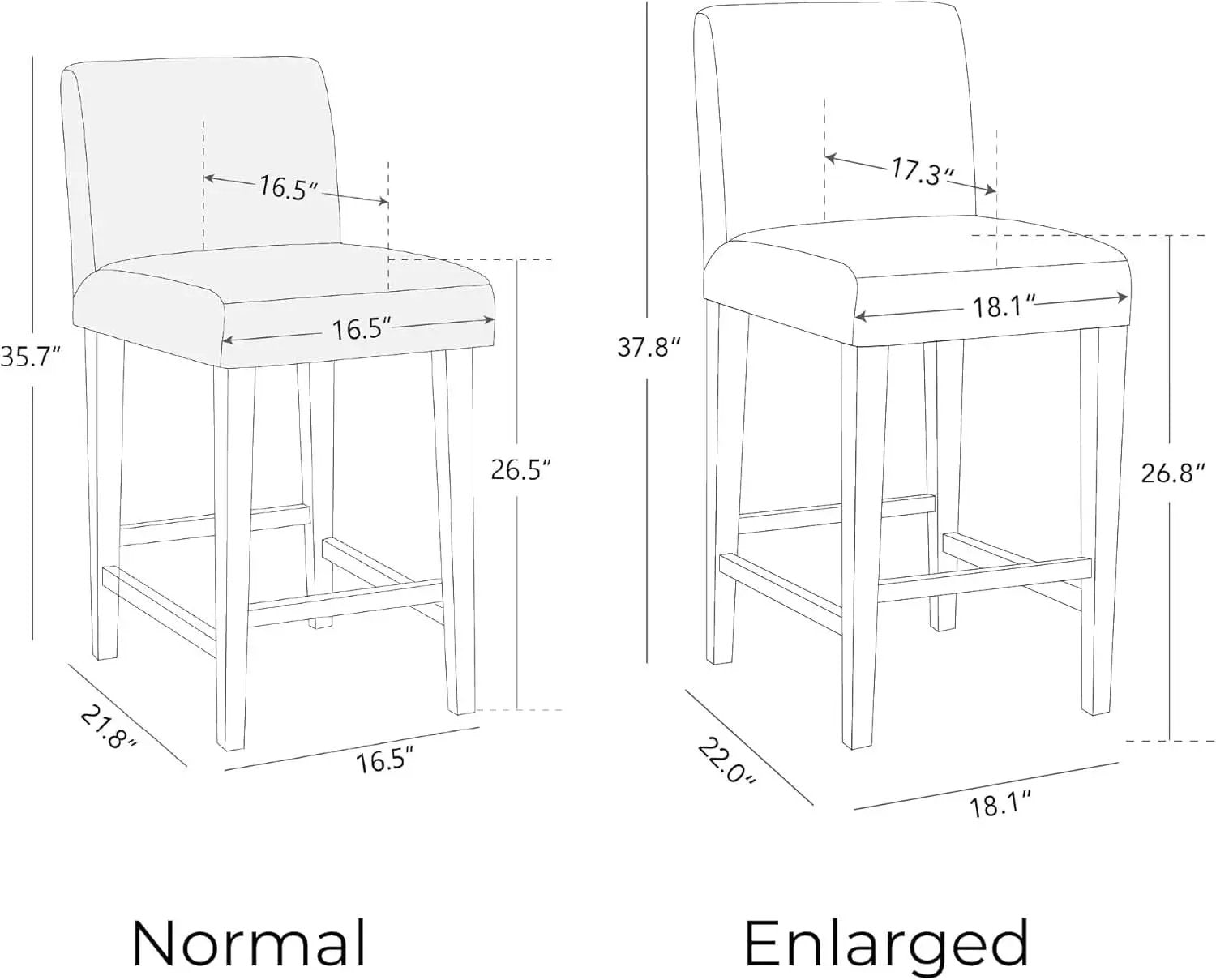 Comfortable Upholstered Bar Stools Set of Three from PriceLows™