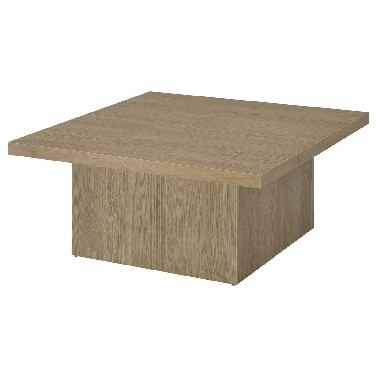 Devar Square Engineered Wood Cocktail Coffee Table Latte | 35.5 x 35.5 x 16.25 in | Engineered Wood & Veneer | Living Room