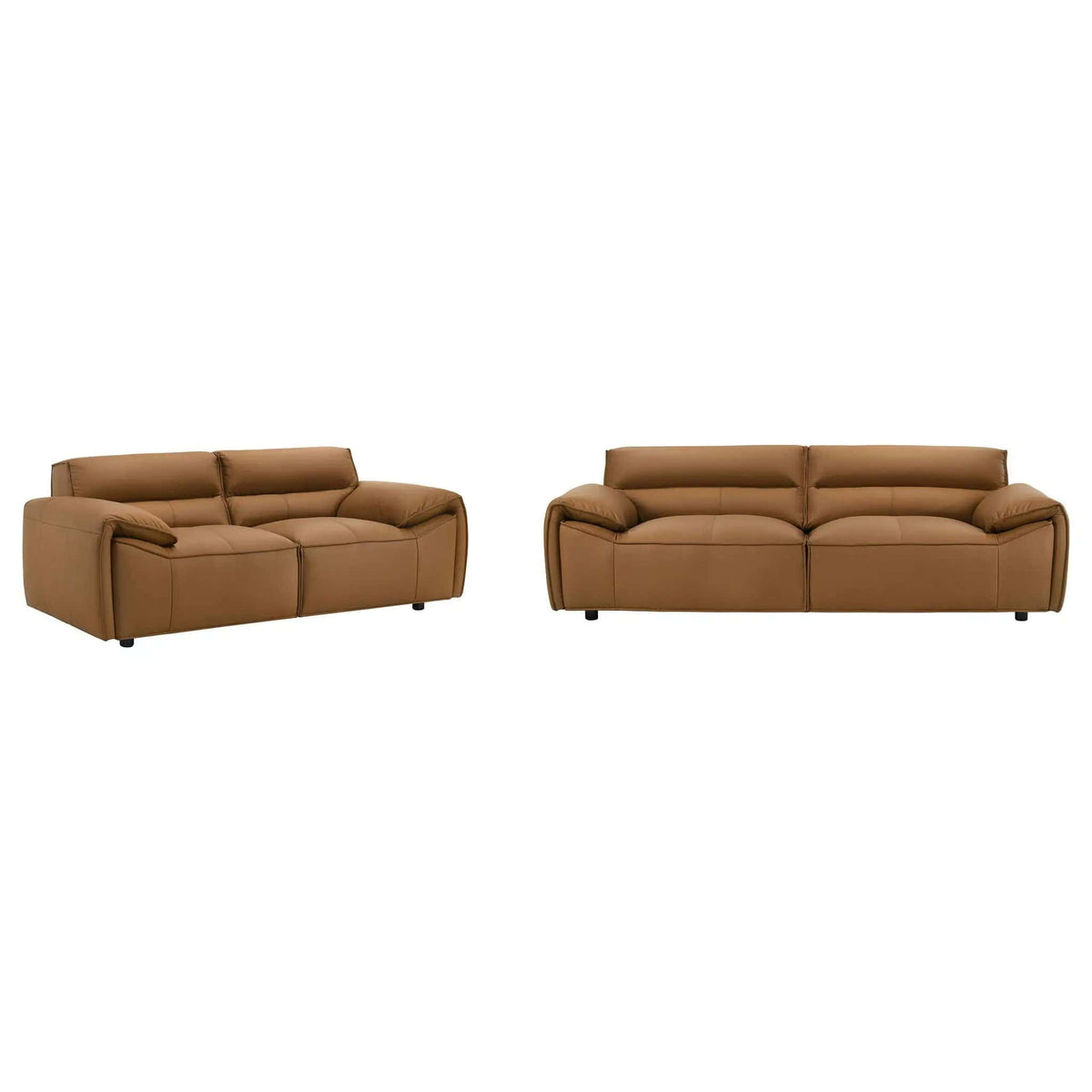 Buxton 2-piece Leather Upholstered Sofa Set | 2-Piece Set | Leather | Orange