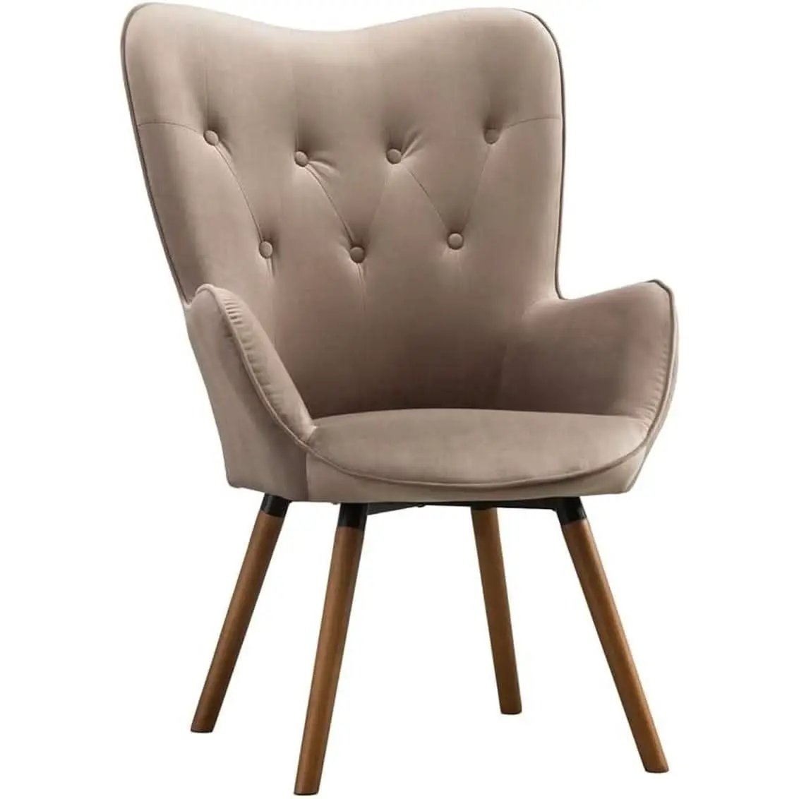 Contemporary Velvet Upholstered Accent Chair Chocolate from PriceLows™
