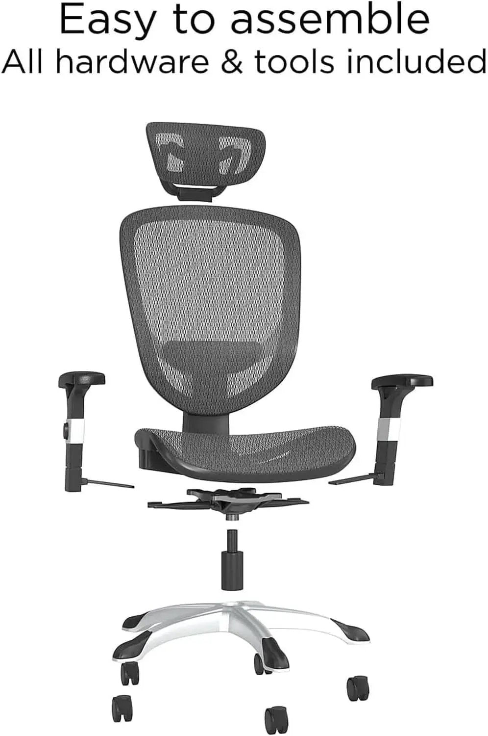 Hyken Ergonomic Mesh Swivel Task Chair Adjustable Black Office Chair from PriceLows™