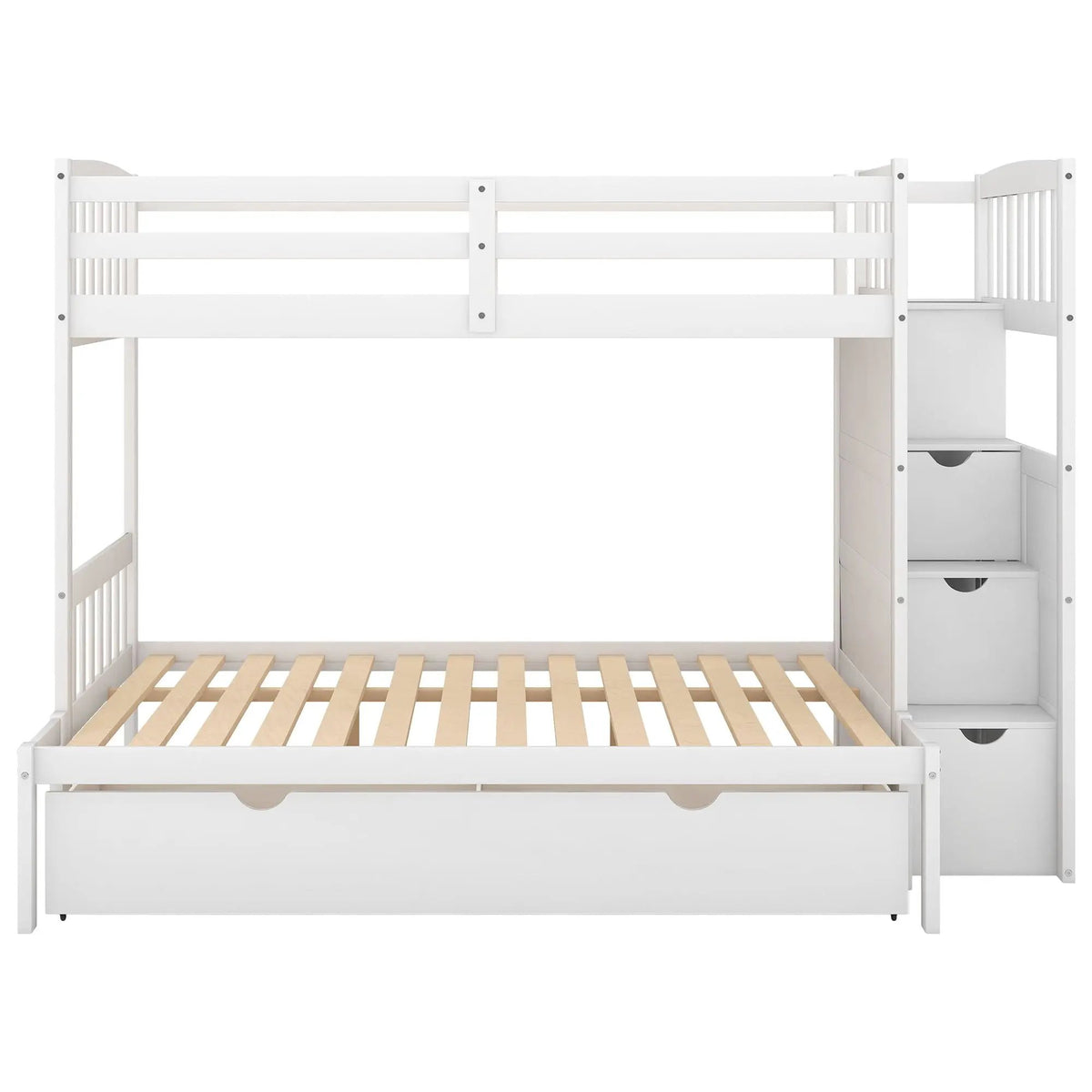 Bunk Bed | Convertible To Full Size | Built In Storage | Integrated Staircase