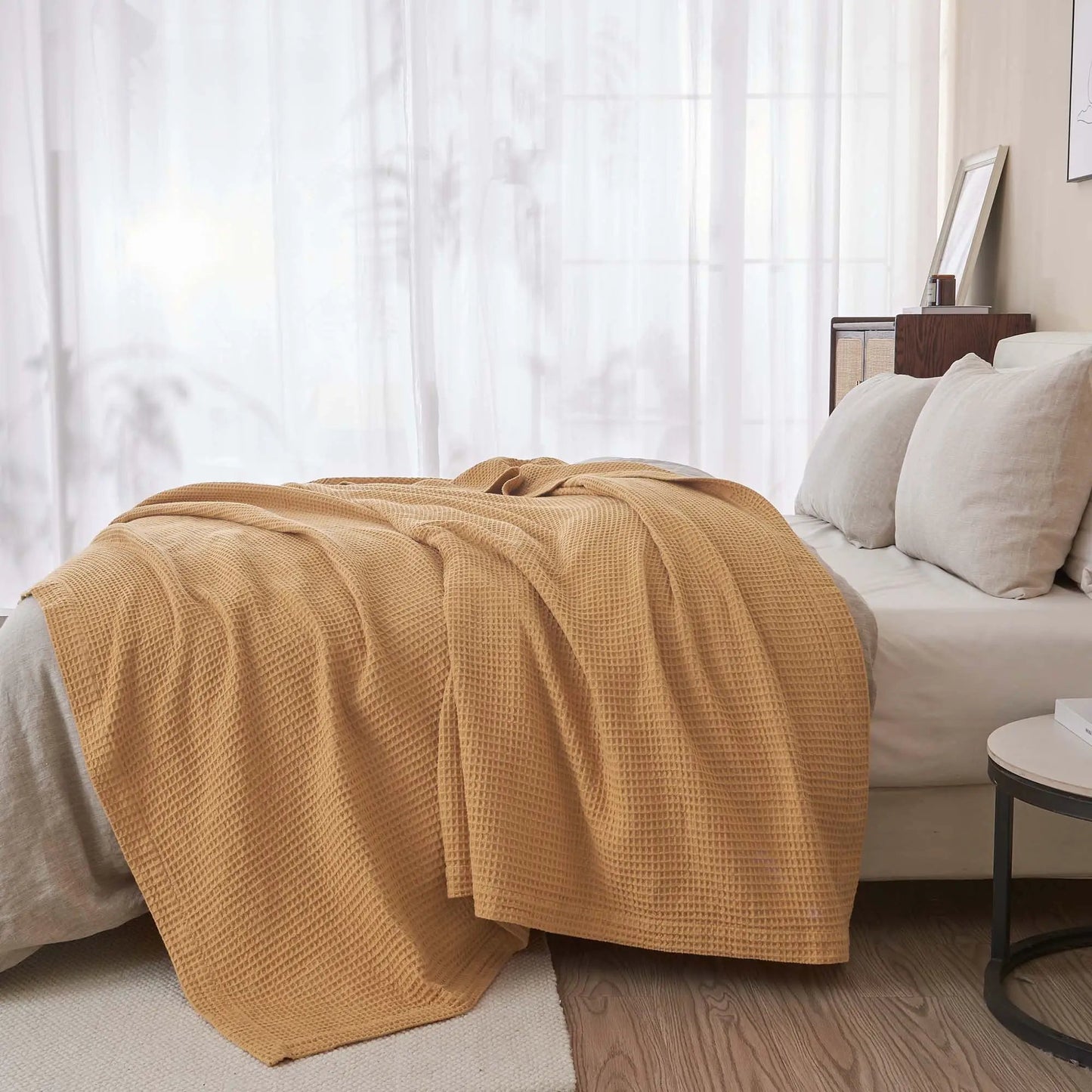 100% Cotton Waffle Weave Blanket - Mikala Collection from PriceLows™