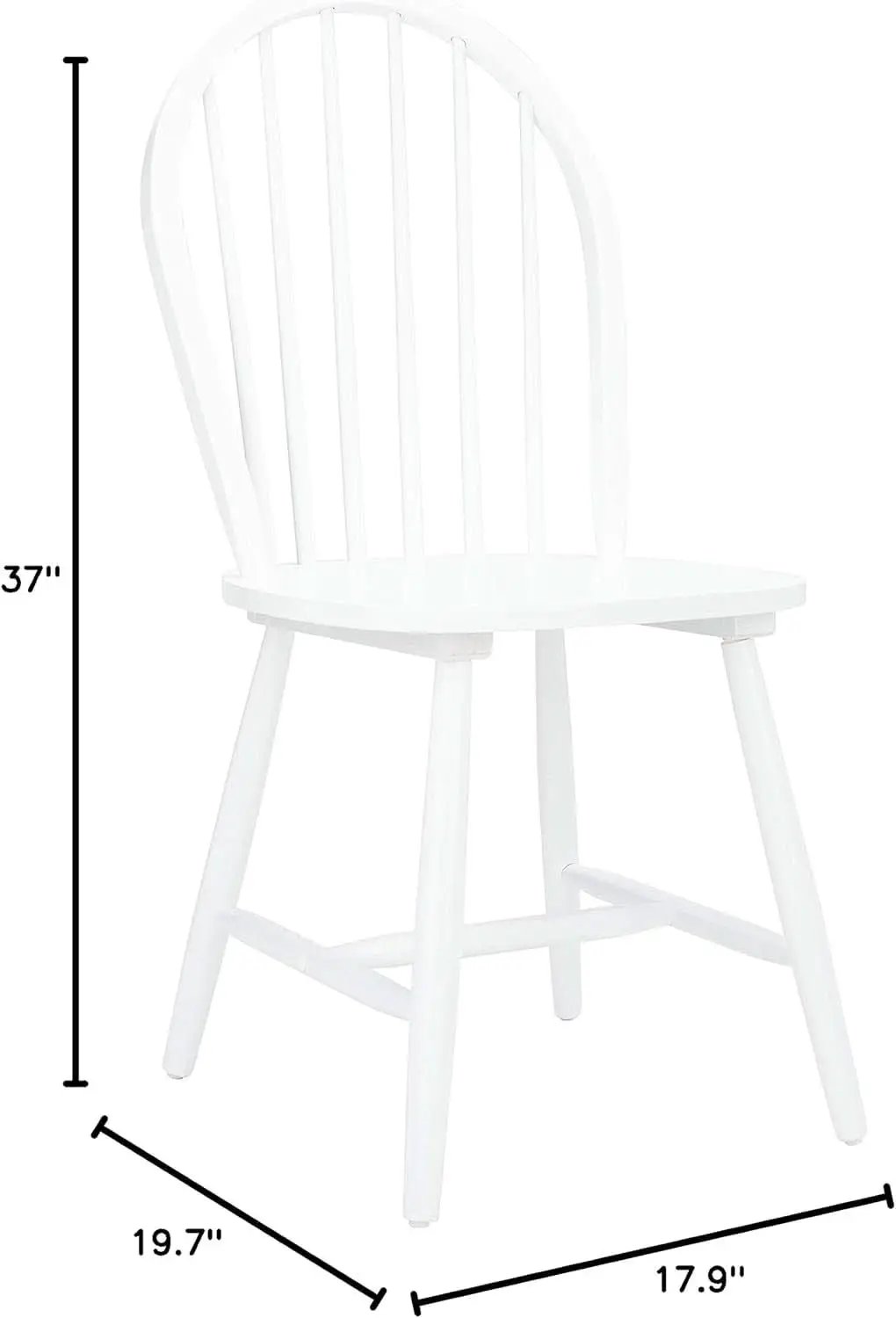 Dining Chairs 18 Inch Spindle Back Set Of Two Farmhouse from PriceLows™