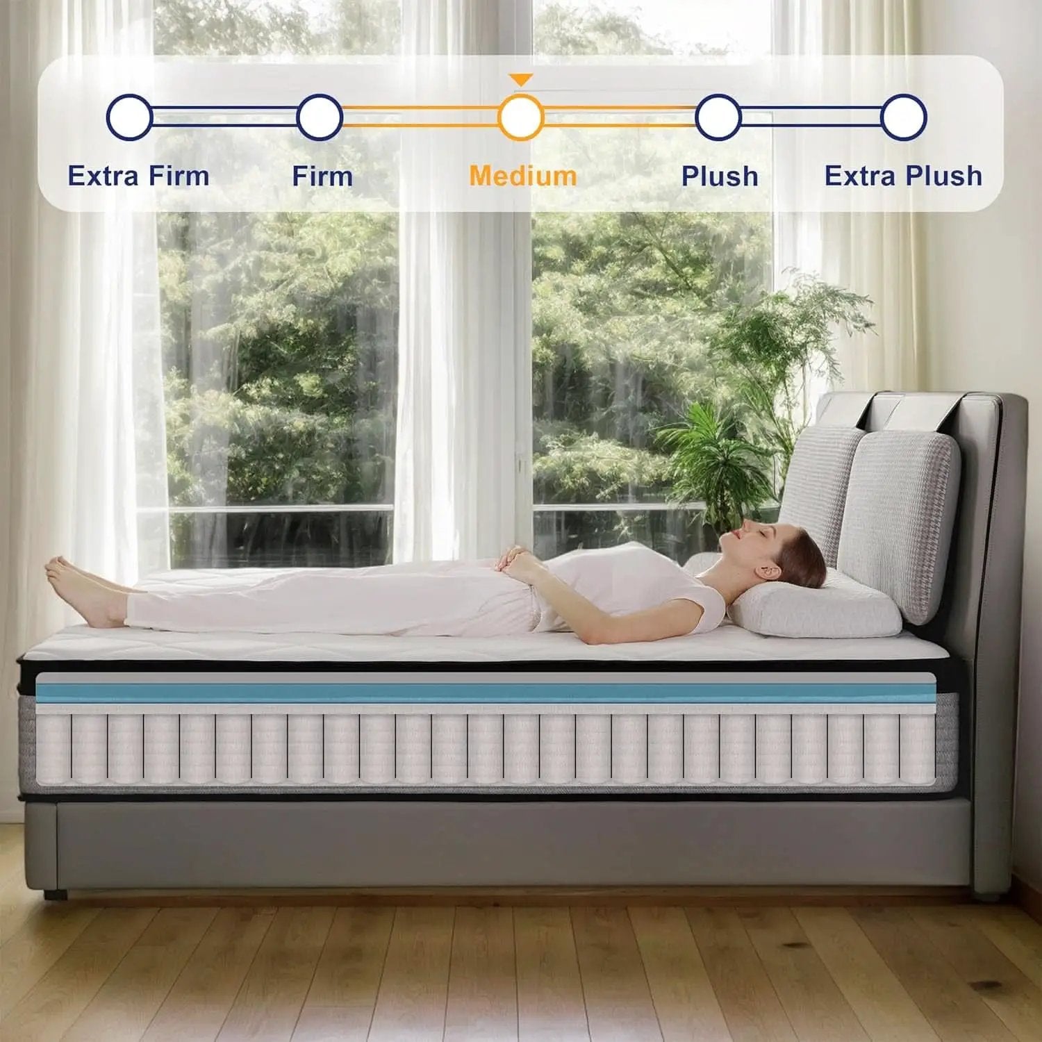 Queen Certipur Memory Foam Hybrid Edge Support Ultra Comfort Mattress Box from PriceLows™