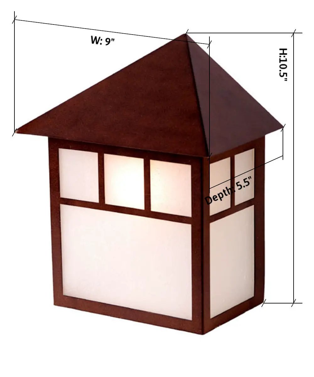 Pocket Wall Light | 10 Inch Height | Architectural Bronze | 1-Light Seeded
