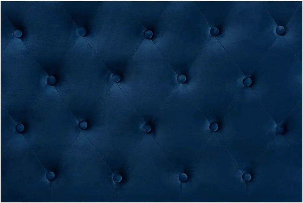 Navy Blue Velvet Upholstered Queen Size Headboard Modern Design from PriceLows™