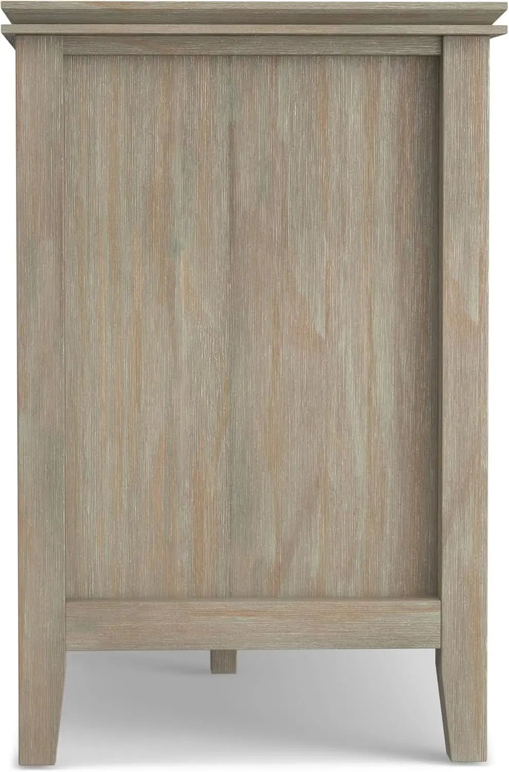 Solid Wood TV Stand 72 Inch Wide Distressed Grey Finish from PriceLows™