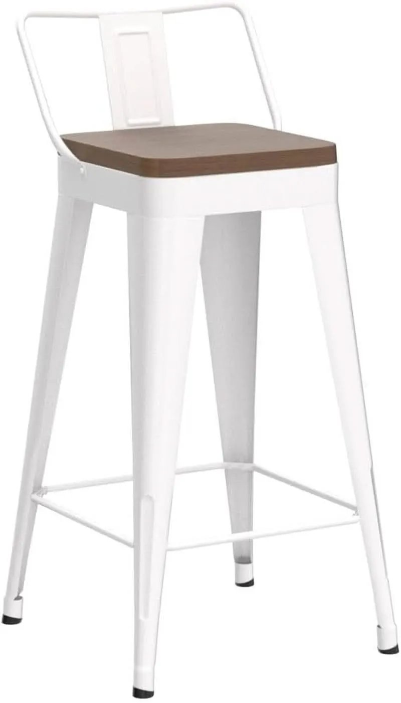 Stylish Set of Four Stackable Counter Height Bar Stools from PriceLows™