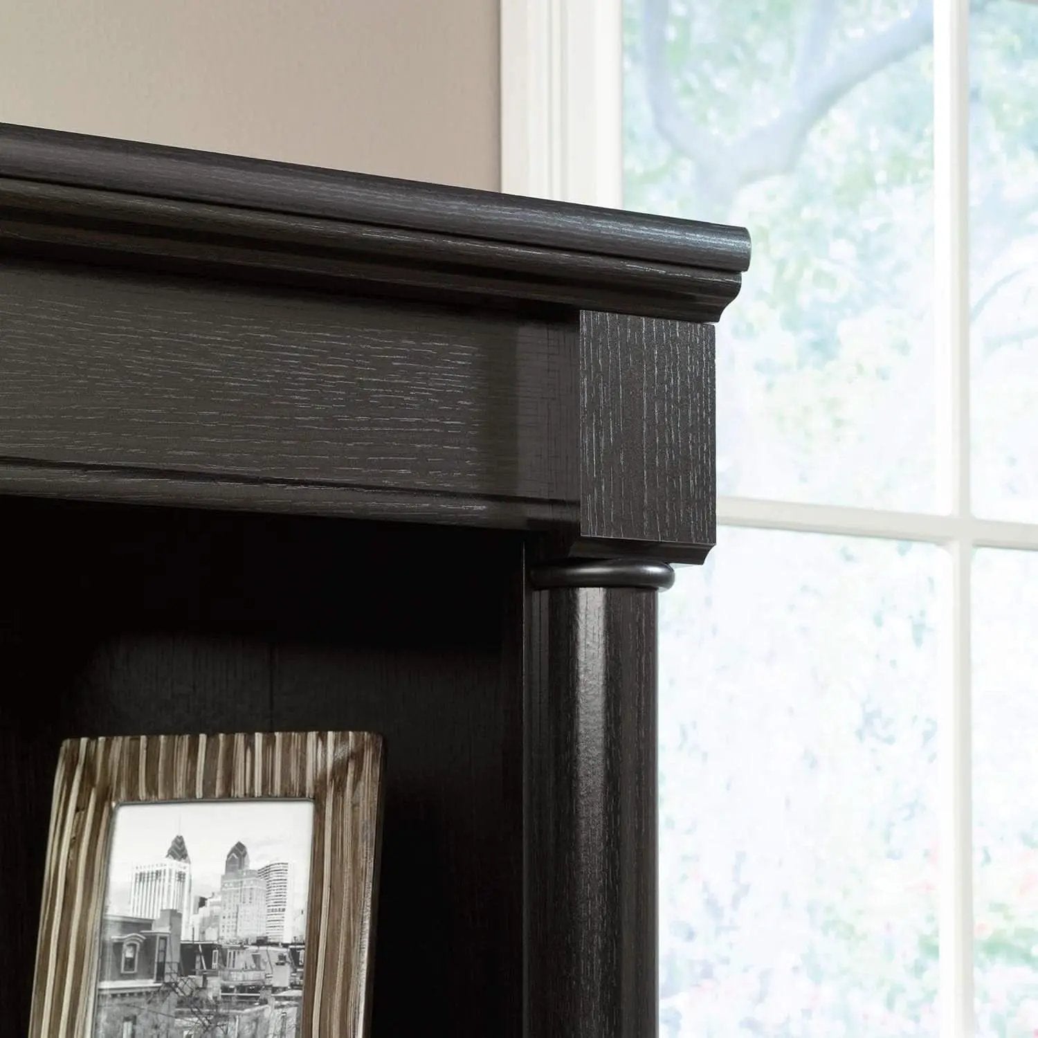Palladia Library With Doors Bookcase Wind Oak 29 Inch Wide from PriceLows™