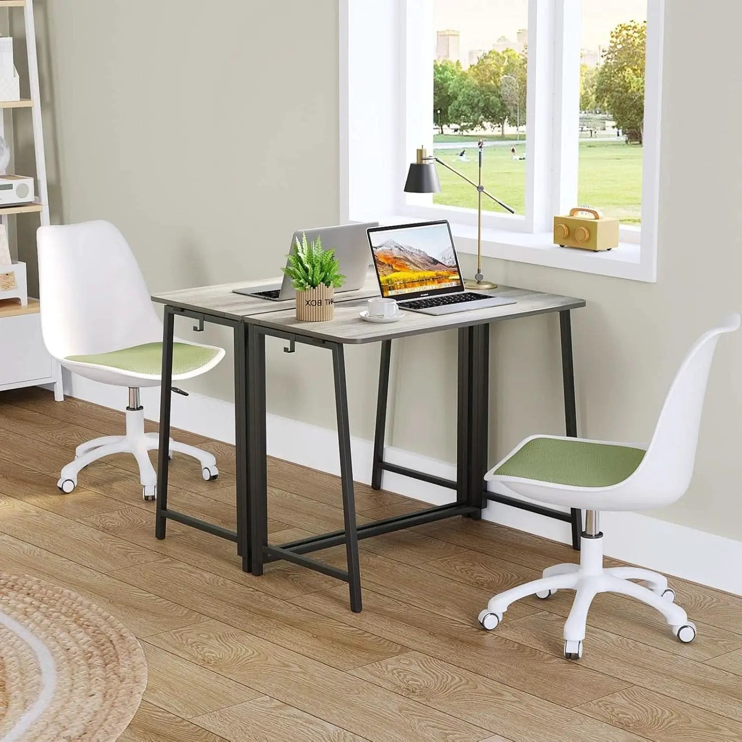 Folding Desk 31.5 Inch Gray Wash Fits Small Spaces from PriceLows™