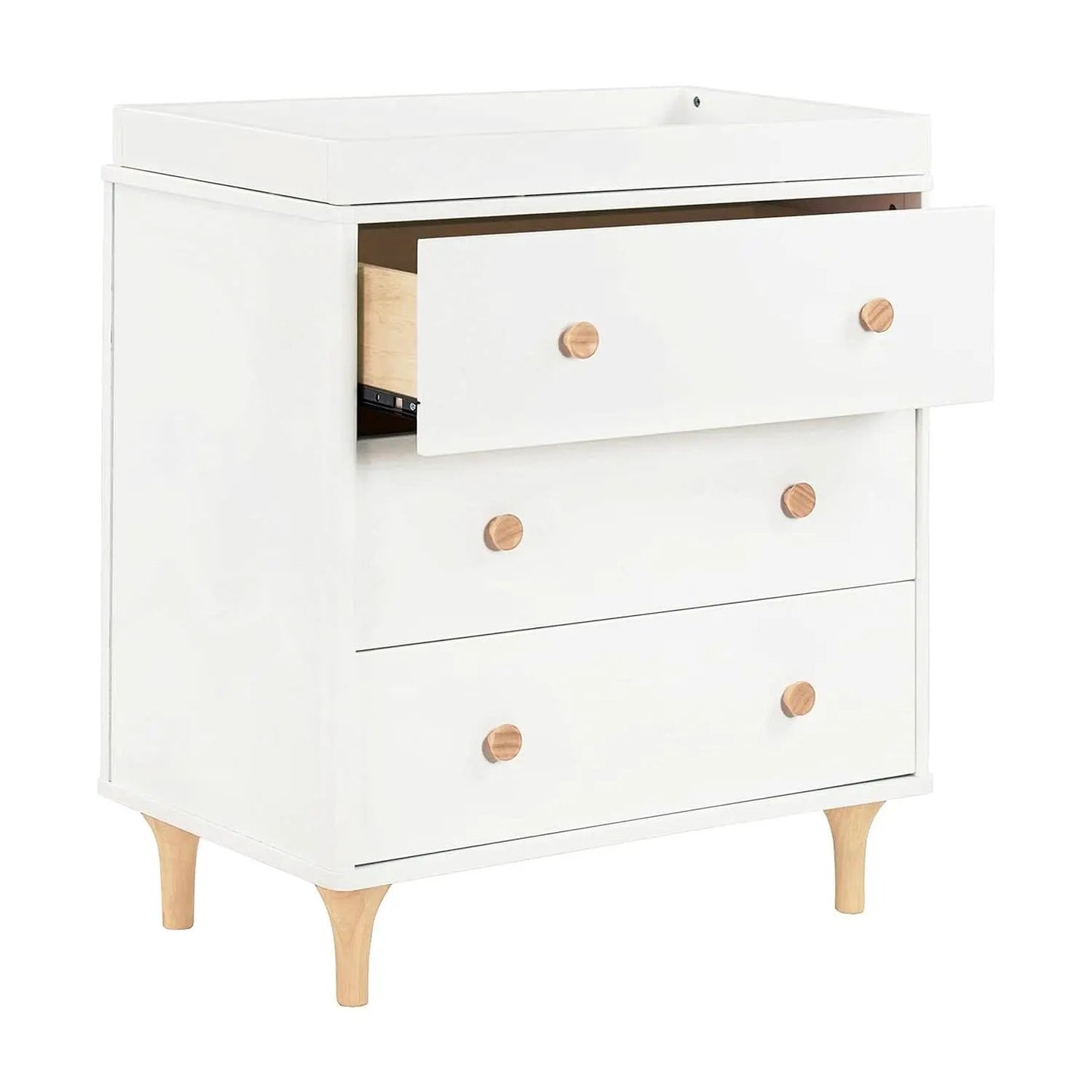 Lolly 3 Drawer Changer Dresser Removable Changing Tray White from PriceLows™