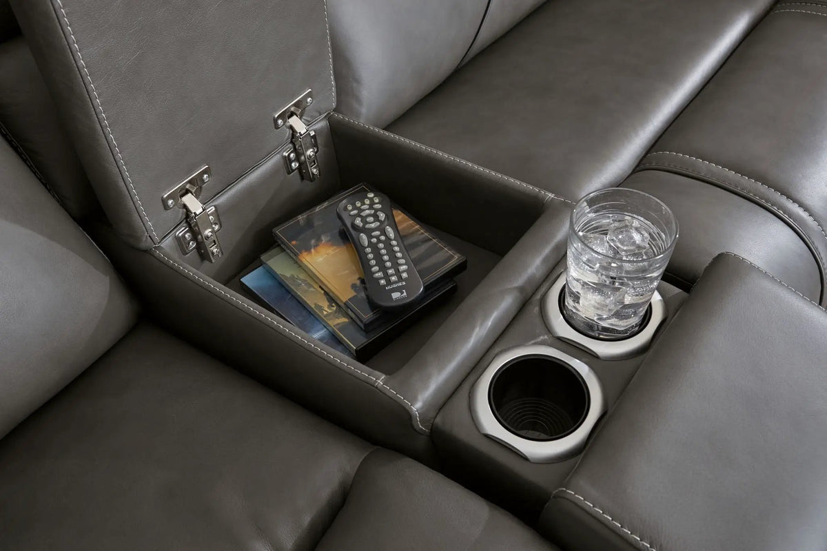Power Reclining Sectional | USB Charging | Adjustable Headrests | Mocha