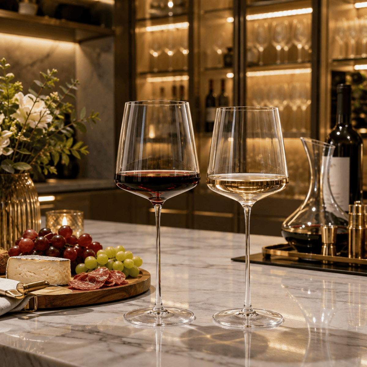 Classica Stemmed Wine Glassware | 16 oz | Set of 2 | Entertaining