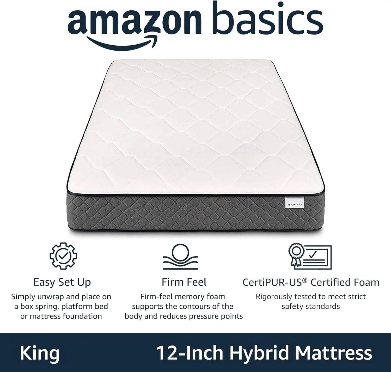 King Gel Infused Memory Foam Mattress Cooling Technology from PriceLows™