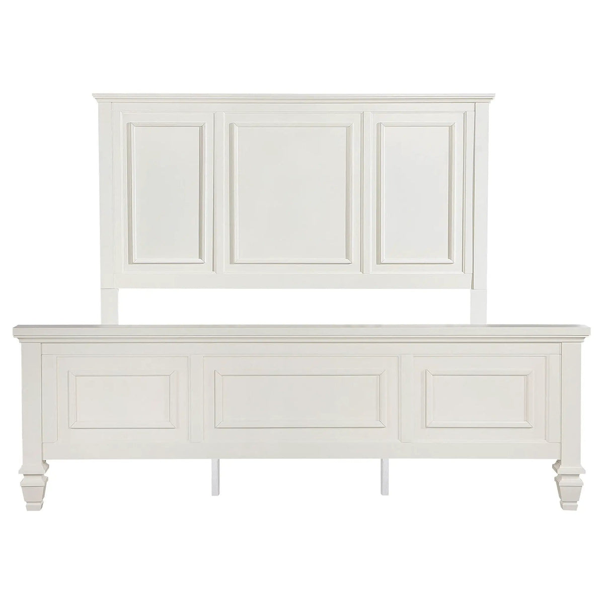 Sandy Beach 63-inch Eastern King Wood Panel Bed Cream | 80.25 x 87.25 x 63 in | Engineered Wood | White