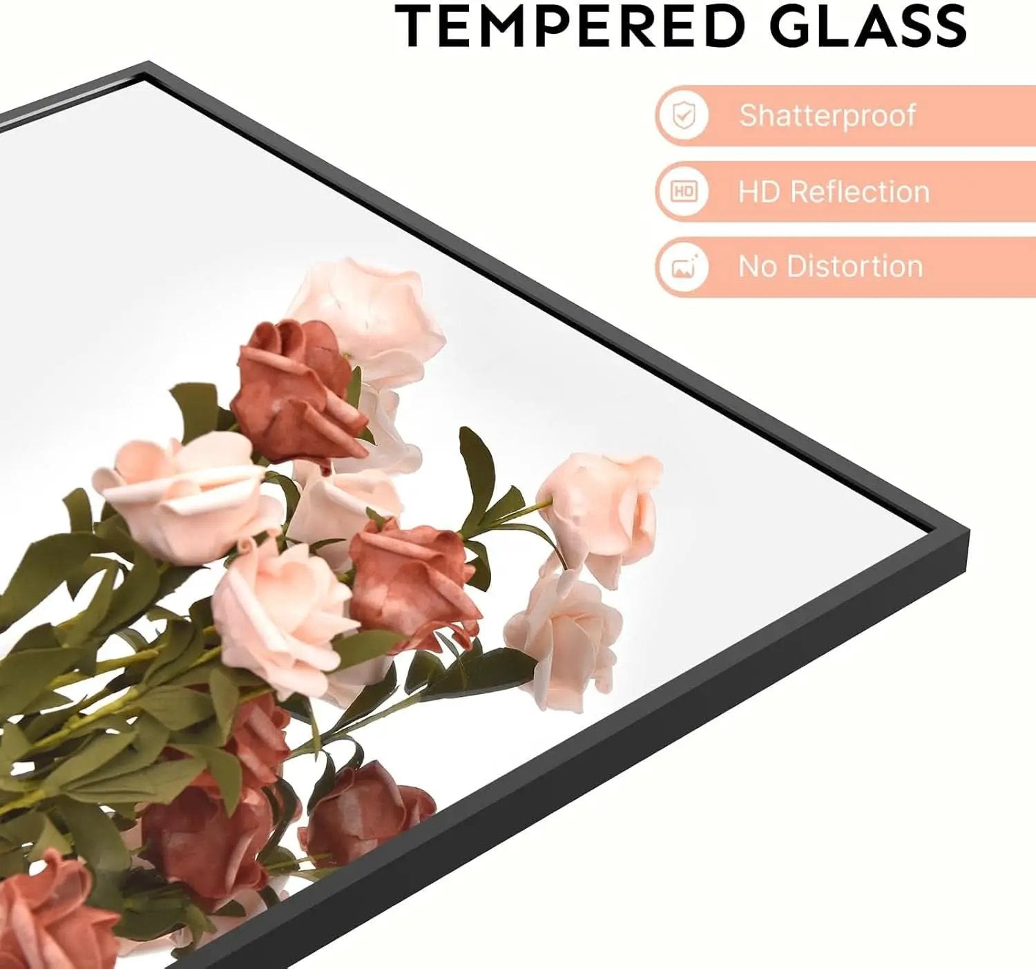 48x14 Inch Full Length Tempered Glass Door Mirror Over Door from PriceLows™