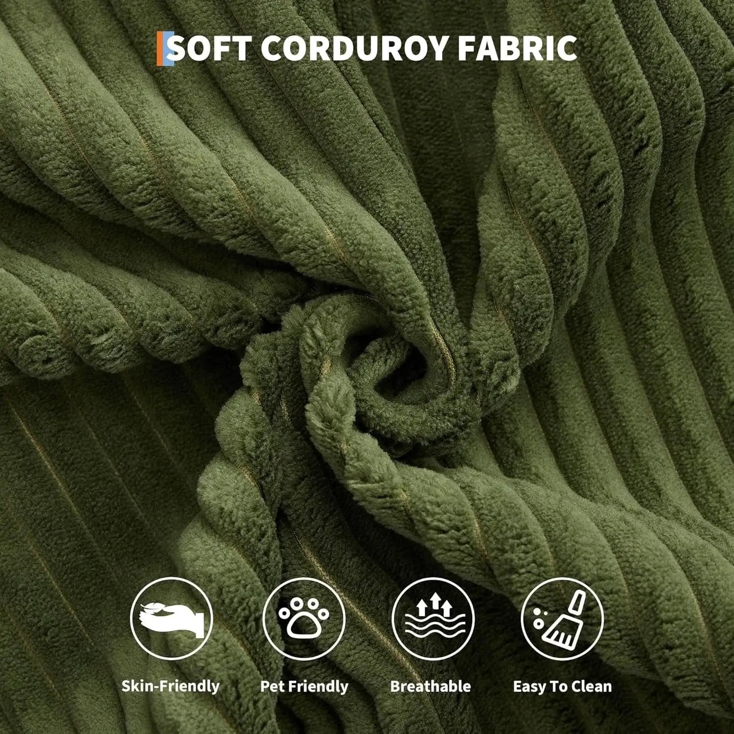 Corduroy Green 79 Inches Inter changeable Plus Sofa Bed from PriceLows™