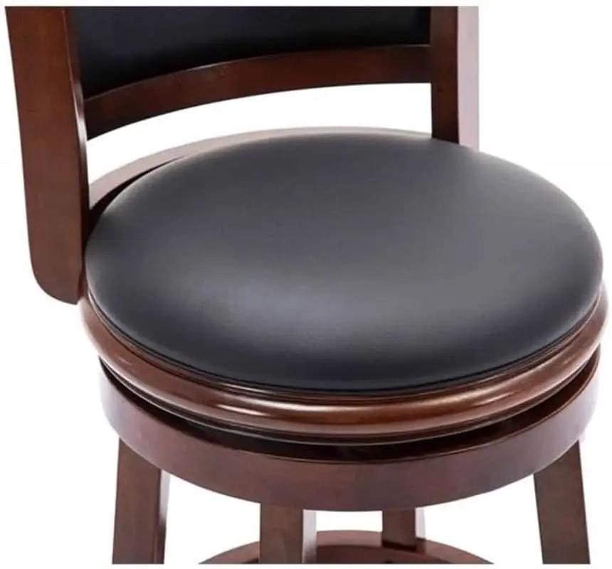 Augusta Bar Height Swivel Kitchen Bar Stool Black Cherry from PriceLows™