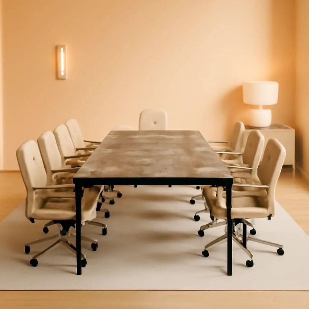 Rustic Vintage Brown Conference Table For 16 Seats from PriceLows™