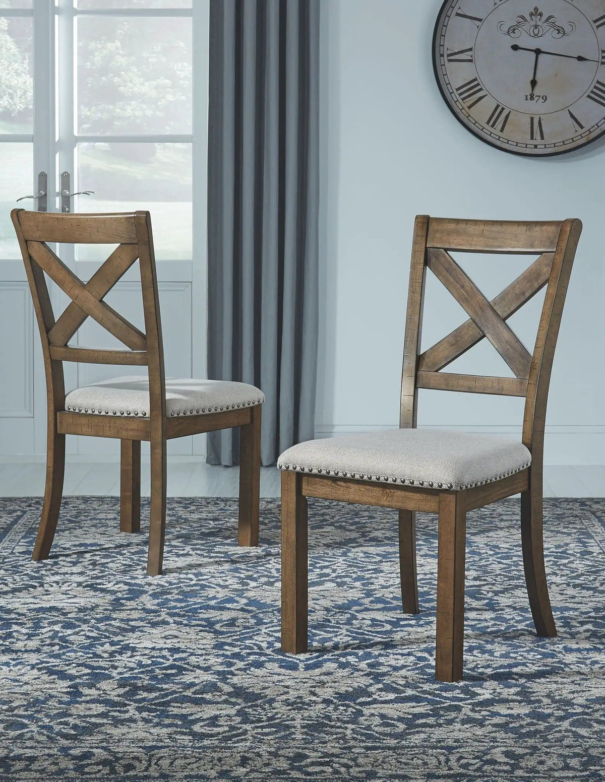 Moriville Rectangular Dining Table Set | 5 Piece Dining Room Set | Rubberwood | Dining Room