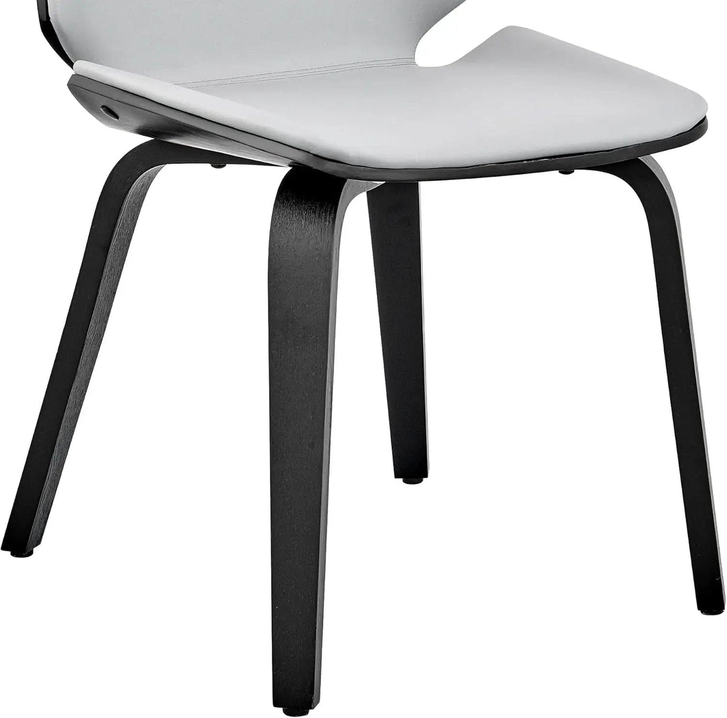 Gray Faux Leather Accent Dining Chair For Kitchen Table from PriceLows™