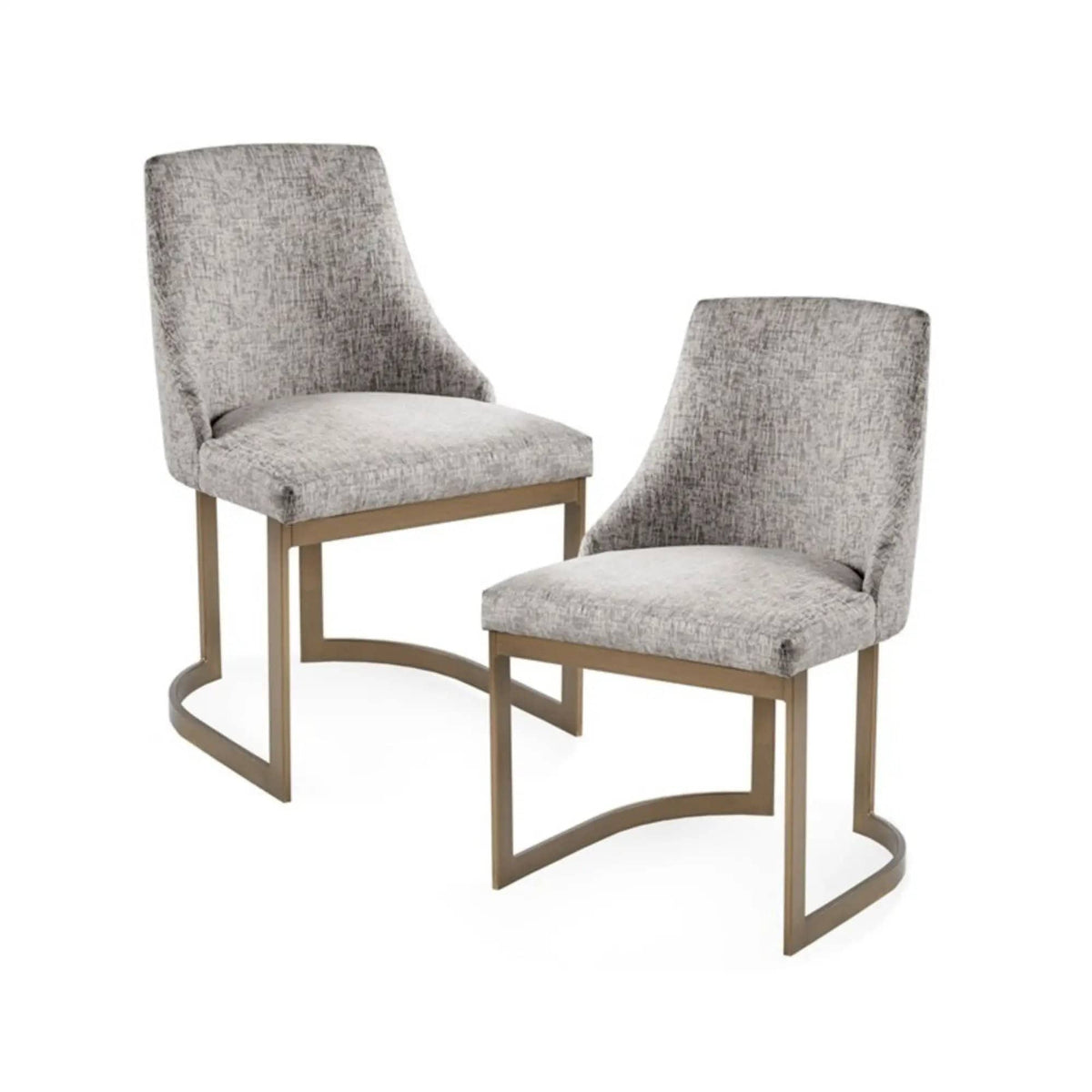 Contemporary Modern Accent Dining Chairs (Set of 2) | 2 Pieces | Metal | Dining Room