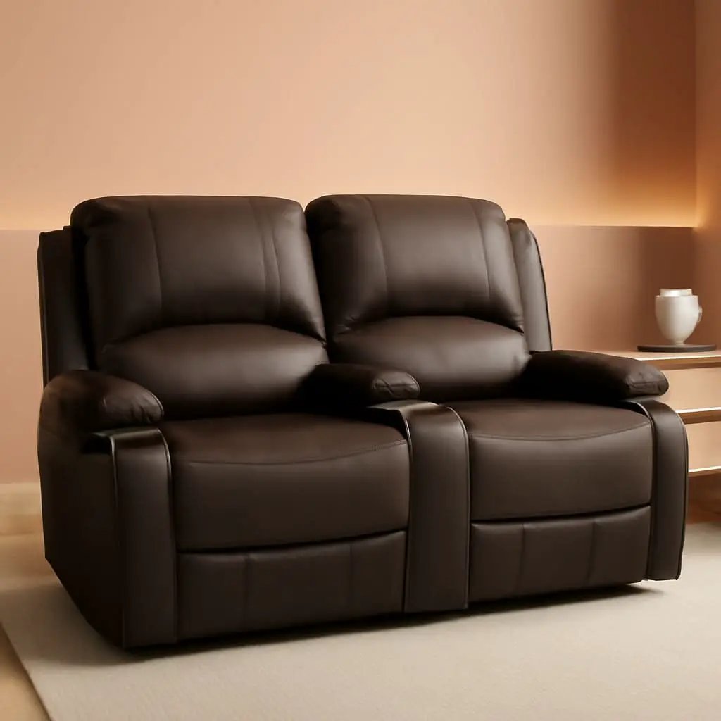 Powered Wall Hugger RV Recliner Sofa Loveseat 67In Chestnut from PriceLows™