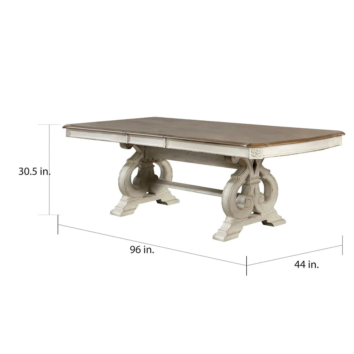 Rustic Dining Set | 96 Inch Table | Upholstered Chairs | Intricate Wood Inlay Details