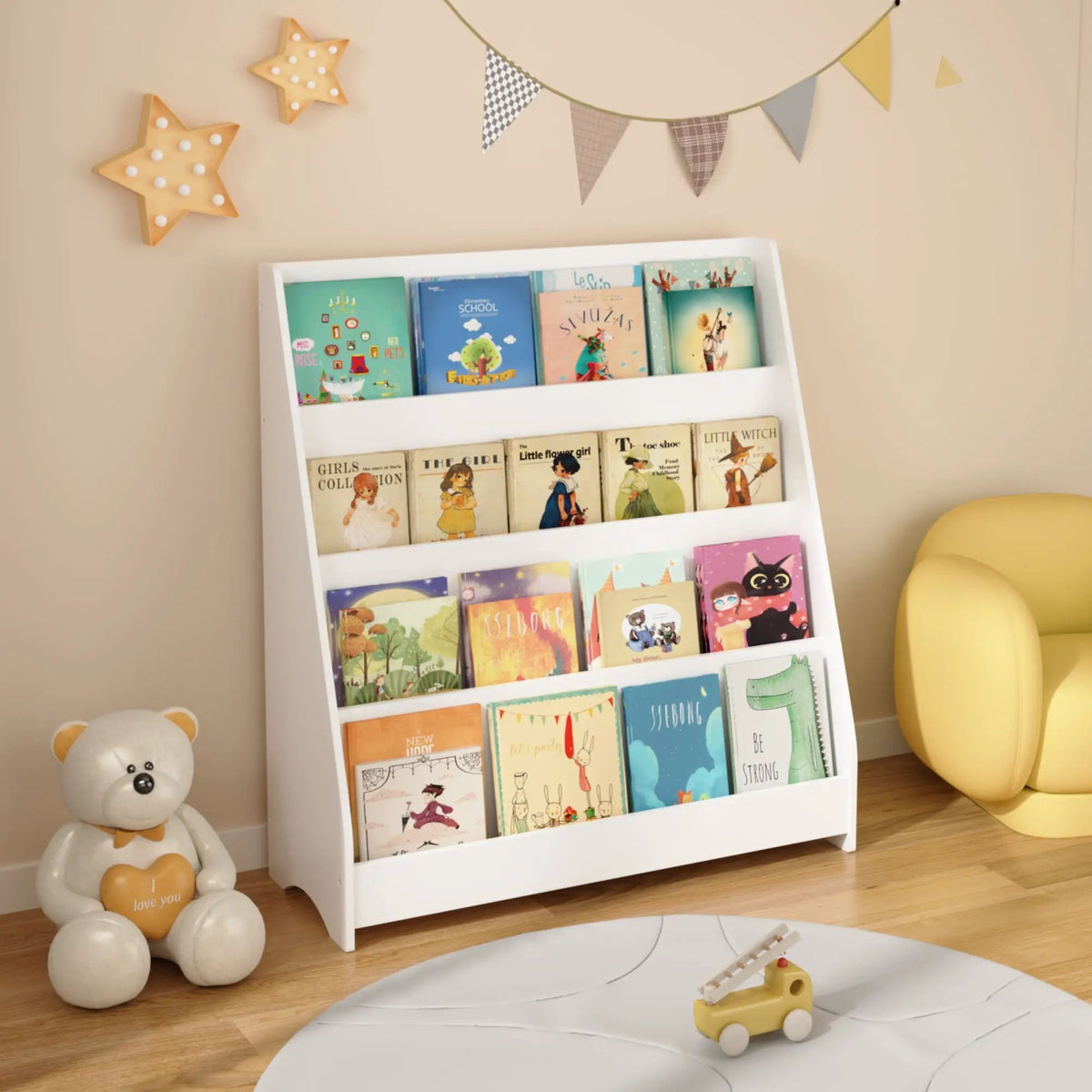 Bookshelf | 4 Tier | Triangular Stability | Toddler Size