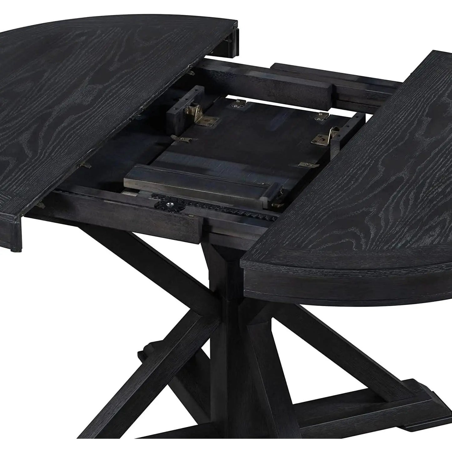 Extendable Round Dining Table Set 5 Piece Modern Farmhouse Style from PriceLows™