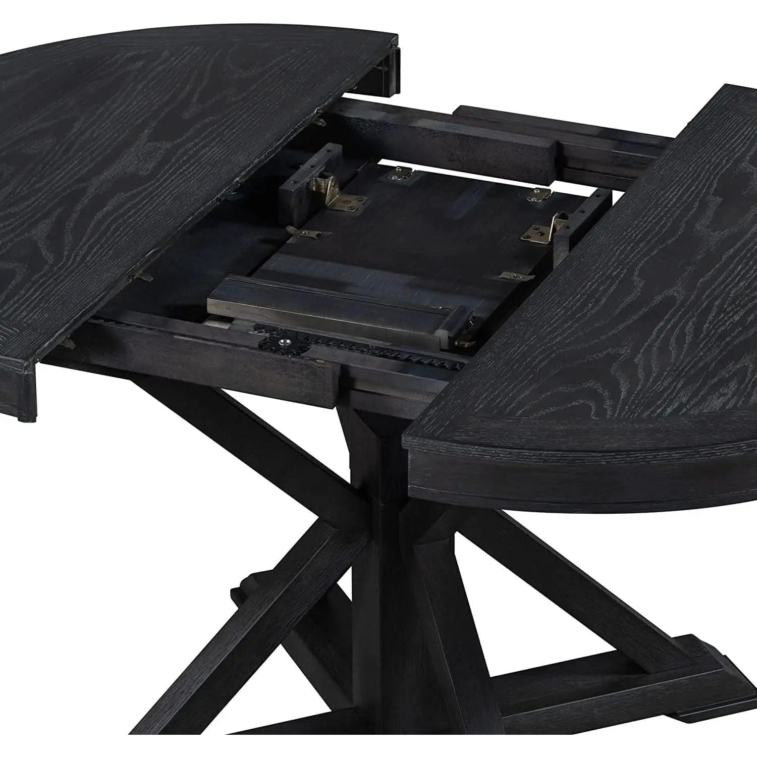 Extendable Round Dining Table Set 5 Piece Modern Farmhouse Style from PriceLows™