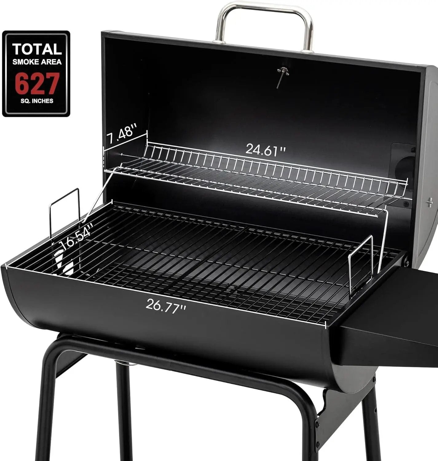 30 Inch Barrel Charcoal Grill With 627 Square Inches Cooking Space from PriceLows™