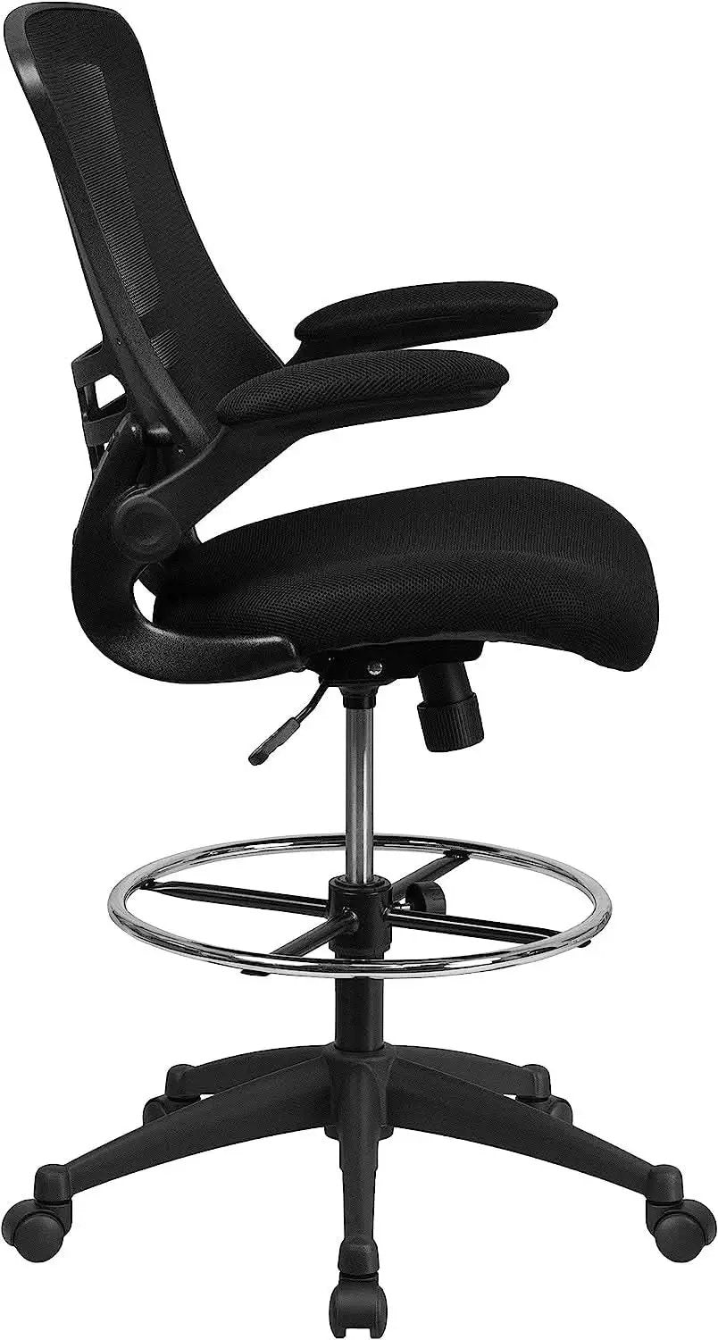 Kelista Mid Back Swivel Office Chair With Flip Up Armrests And Adjustable Height from PriceLows™